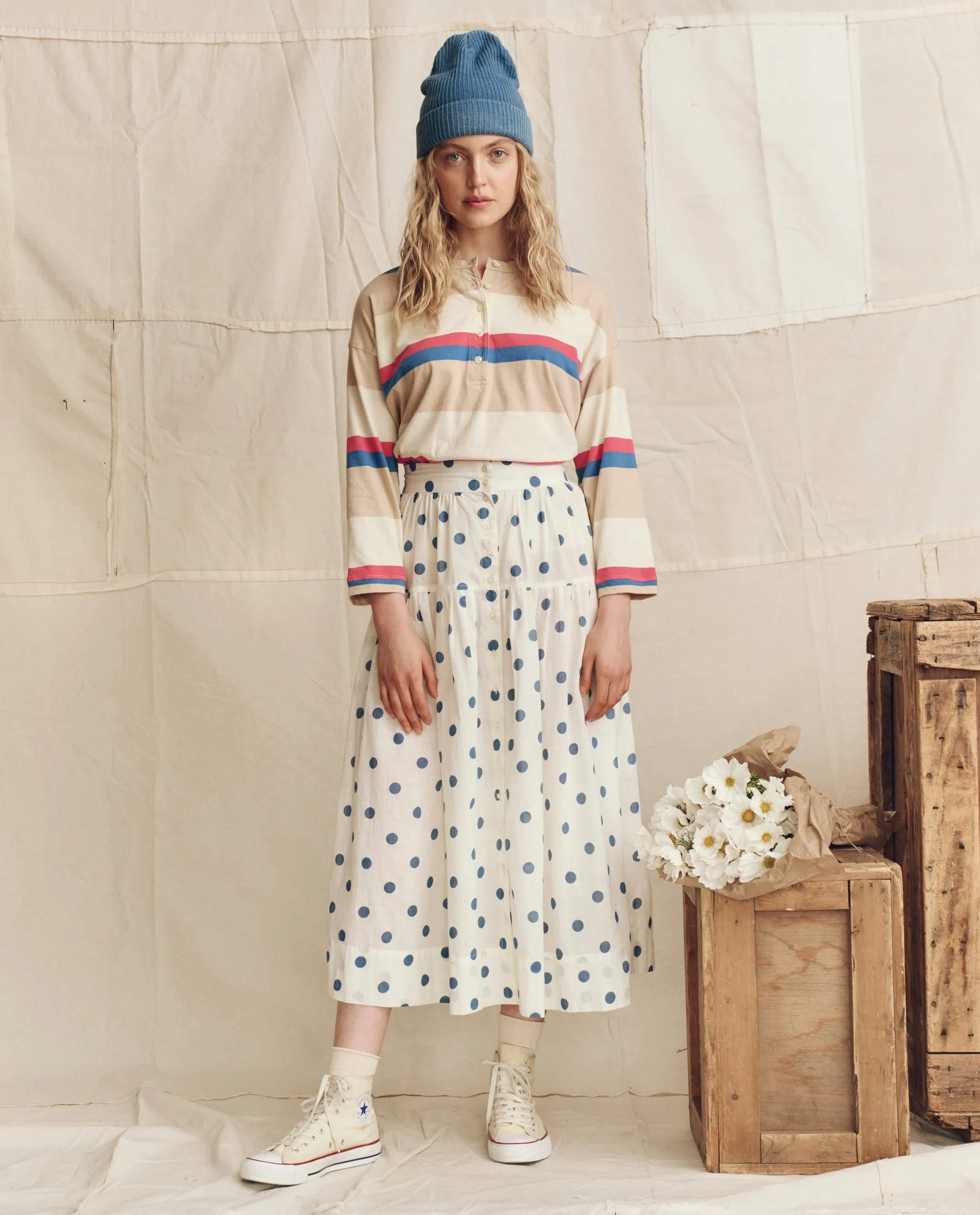 The Shrunken Henley. Novelty -- Study Hall Stripe sold by THE GREAT. product image thumbnail 4