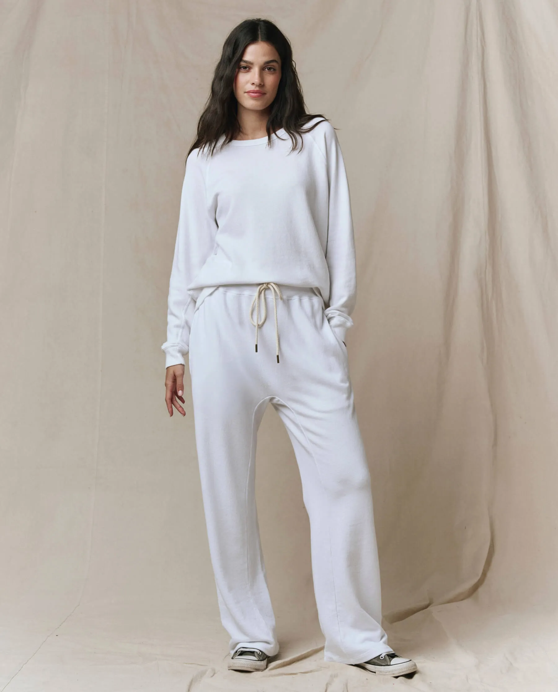 The Rookie Sweatshirt. Solid -- True White sold by THE GREAT. product image thumbnail 4