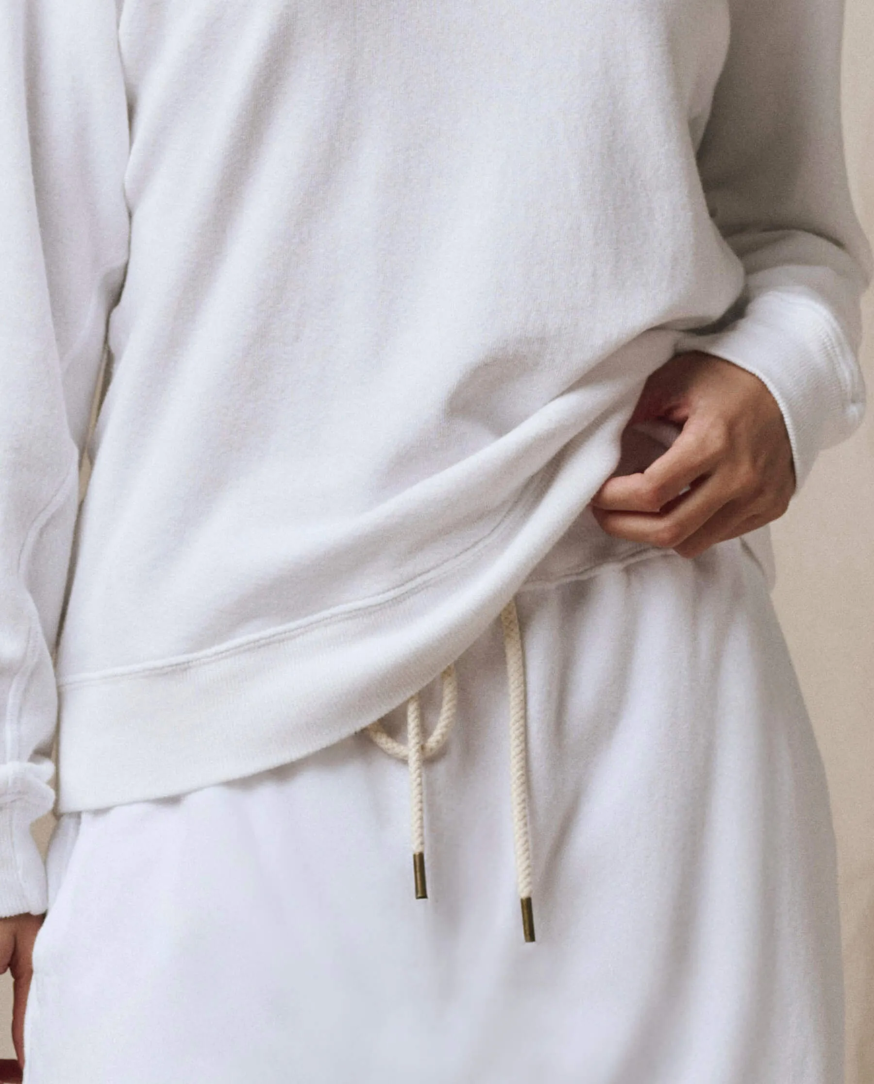 The Rookie Sweatshirt. Solid -- True White sold by THE GREAT. product image thumbnail 5