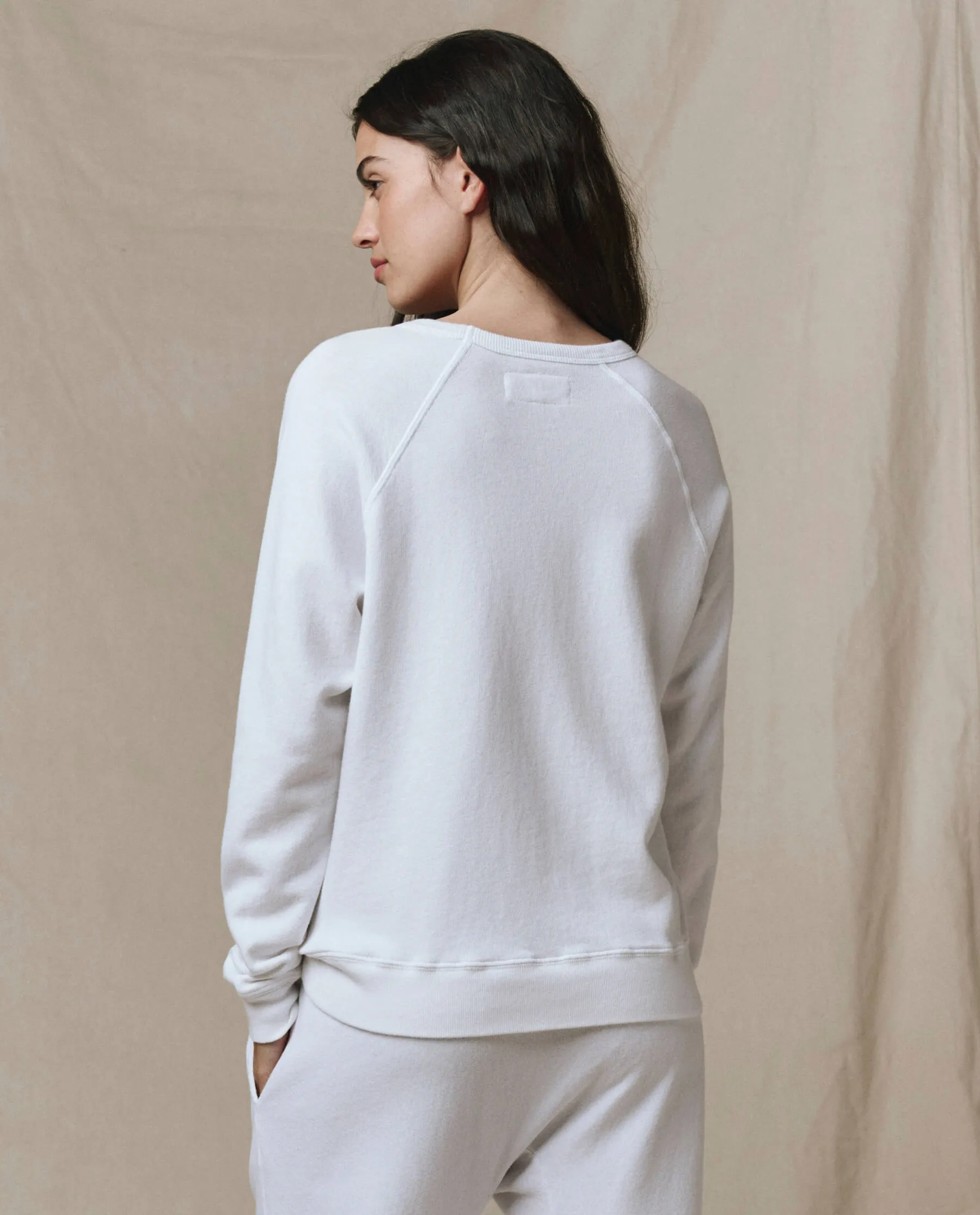 The Rookie Sweatshirt. Solid -- True White sold by THE GREAT. product image thumbnail 3