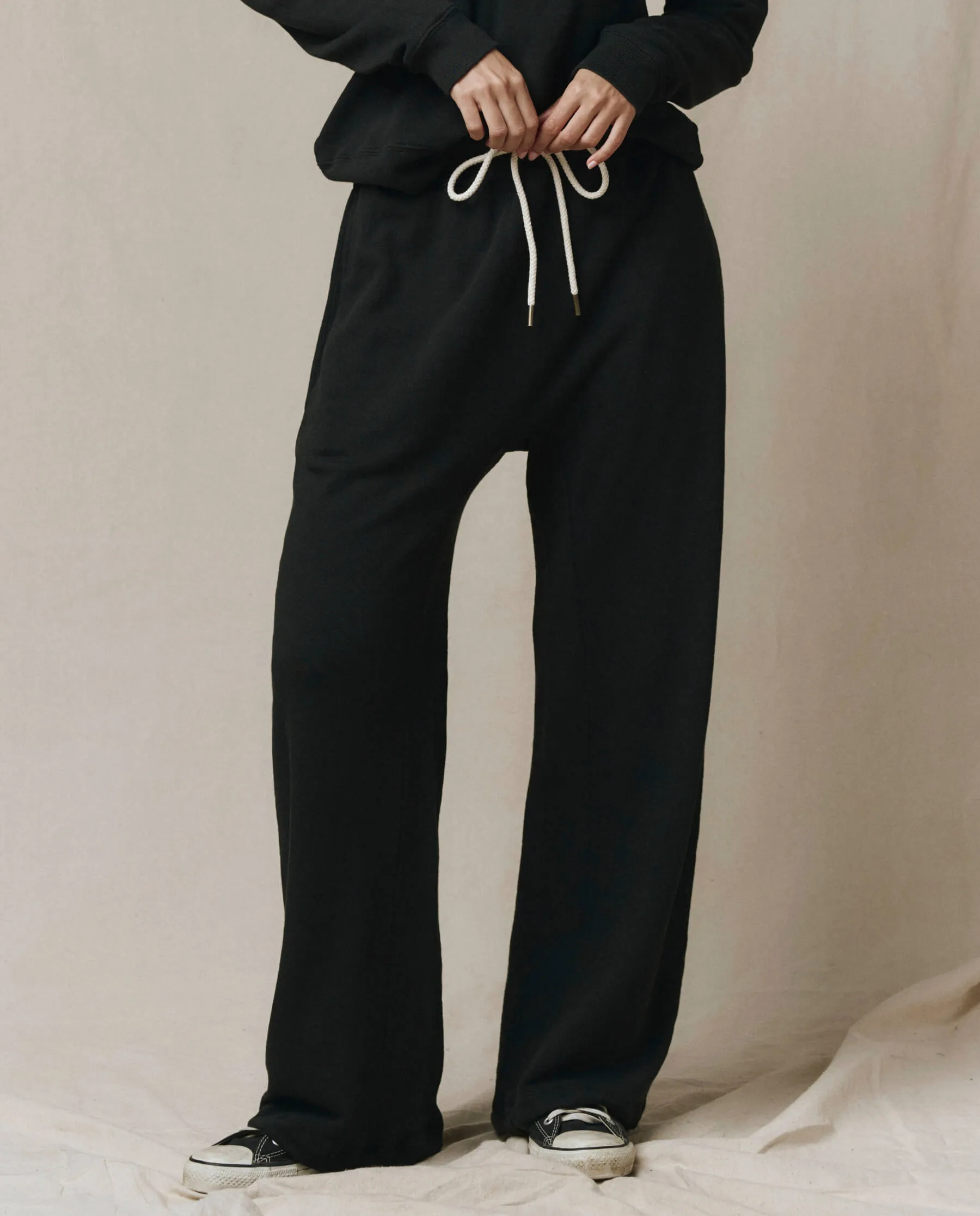 The Horseshoe Sweatpant. Solid -- Almost Black sold by THE GREAT. product image thumbnail 2