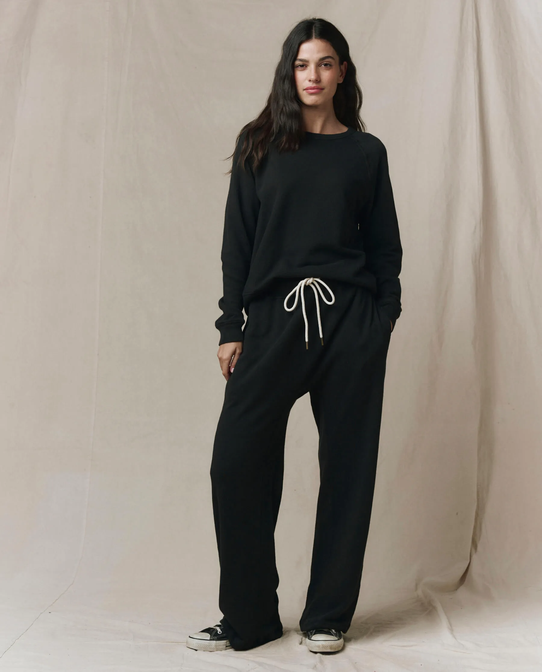 The Horseshoe Sweatpant. Solid -- Almost Black sold by THE GREAT. product image thumbnail 3