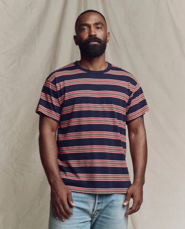 The Men's Boxy Crew. -- Scout Stripe sold by THE GREAT.