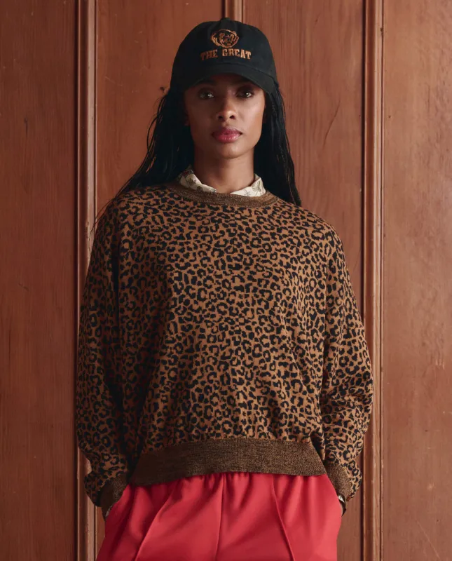 The Oversized Pullover. -- Leopard sold by THE GREAT.