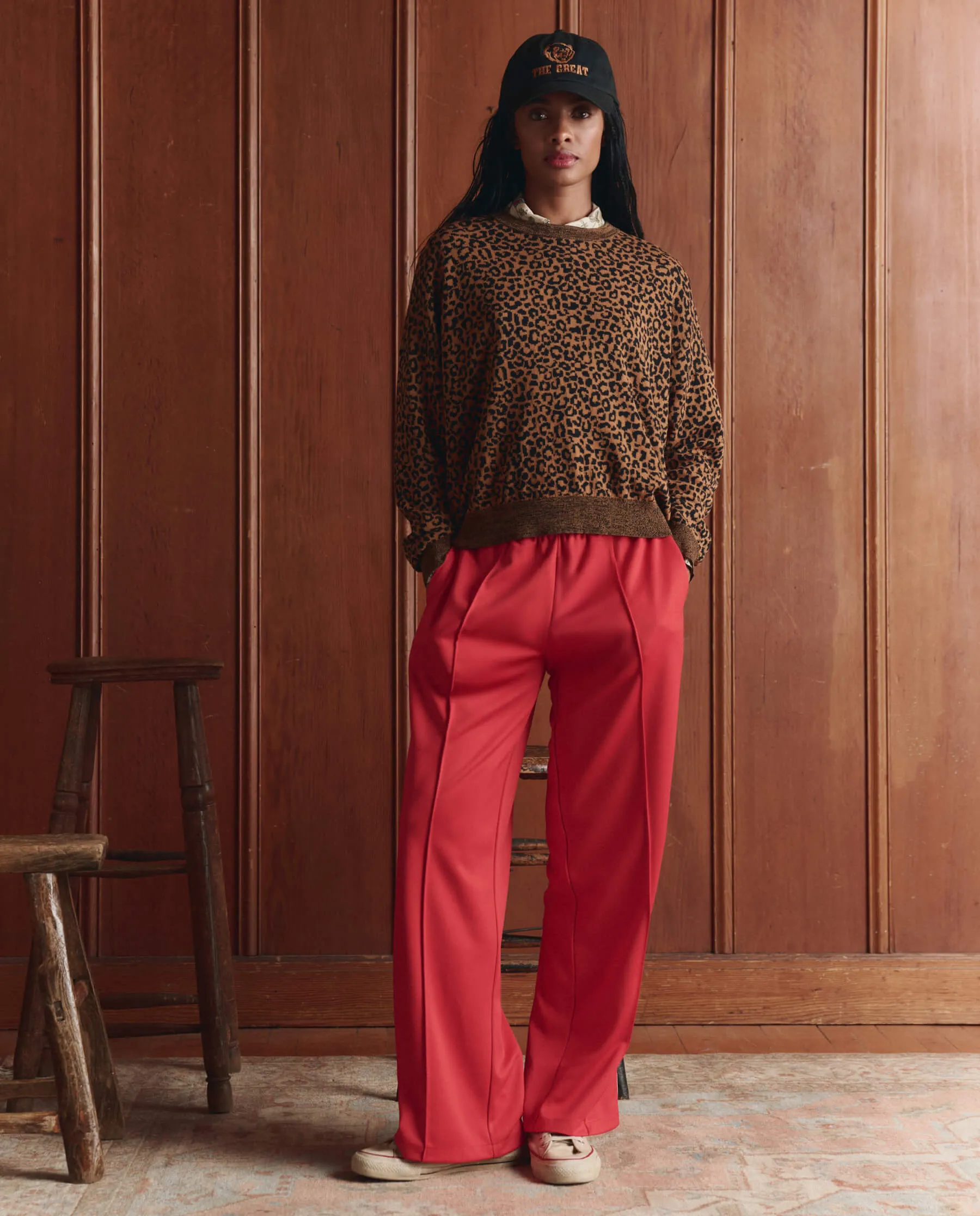 The Oversized Pullover. -- Leopard sold by THE GREAT. product image thumbnail 4