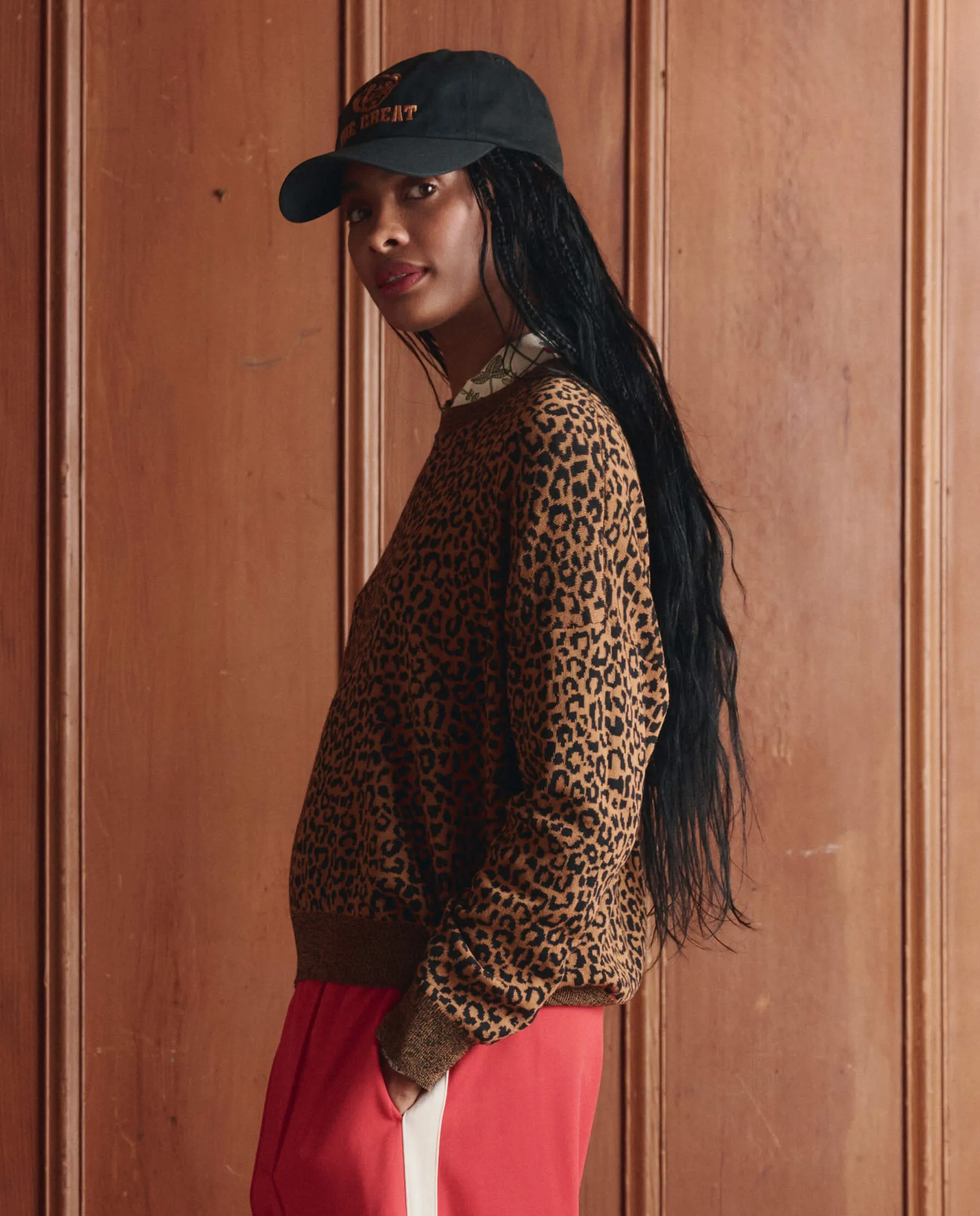 The Oversized Pullover. -- Leopard sold by THE GREAT. product image thumbnail 2
