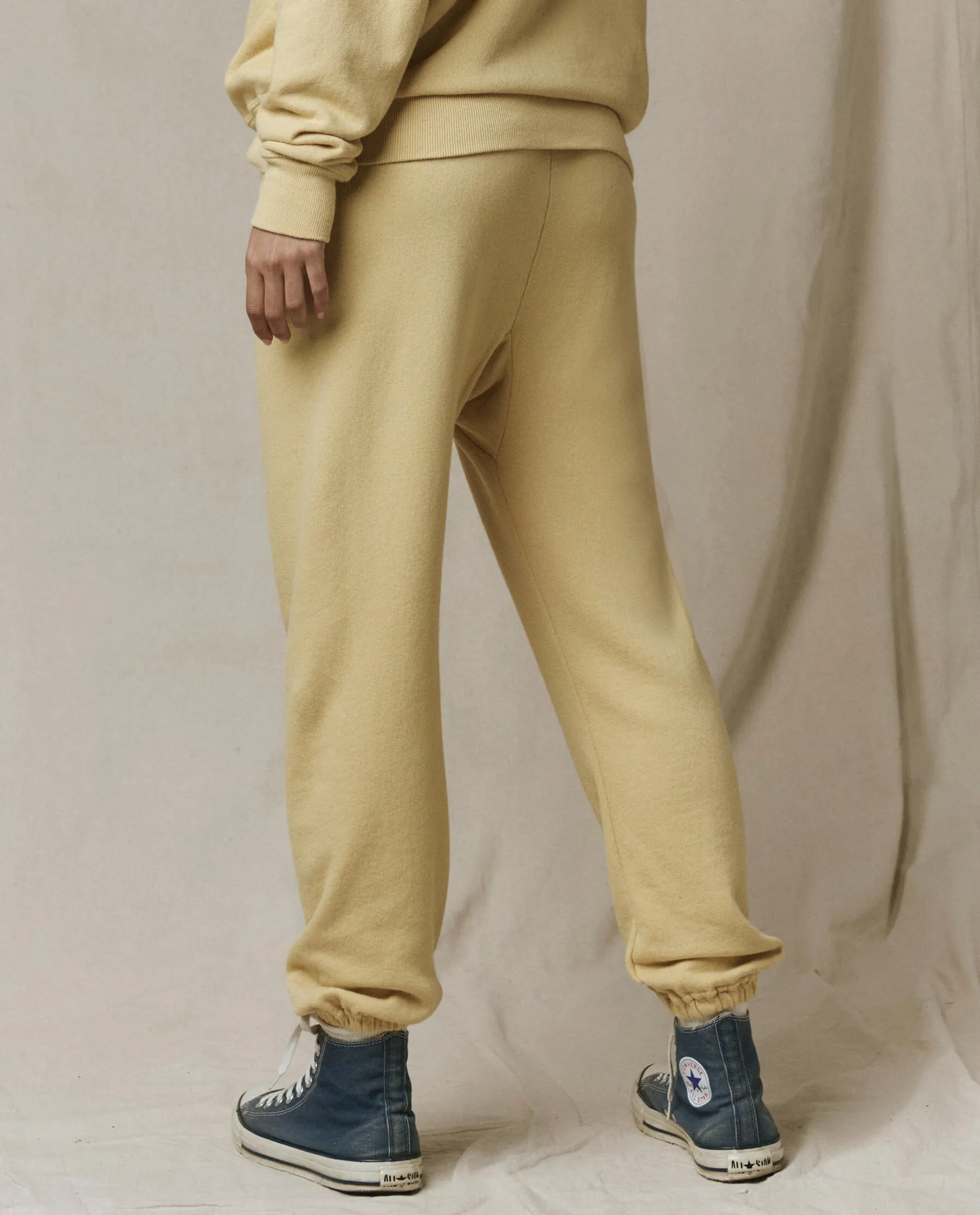 The Stadium Sweatpant. Solid -- Butter Yellow sold by THE GREAT. product image thumbnail 4