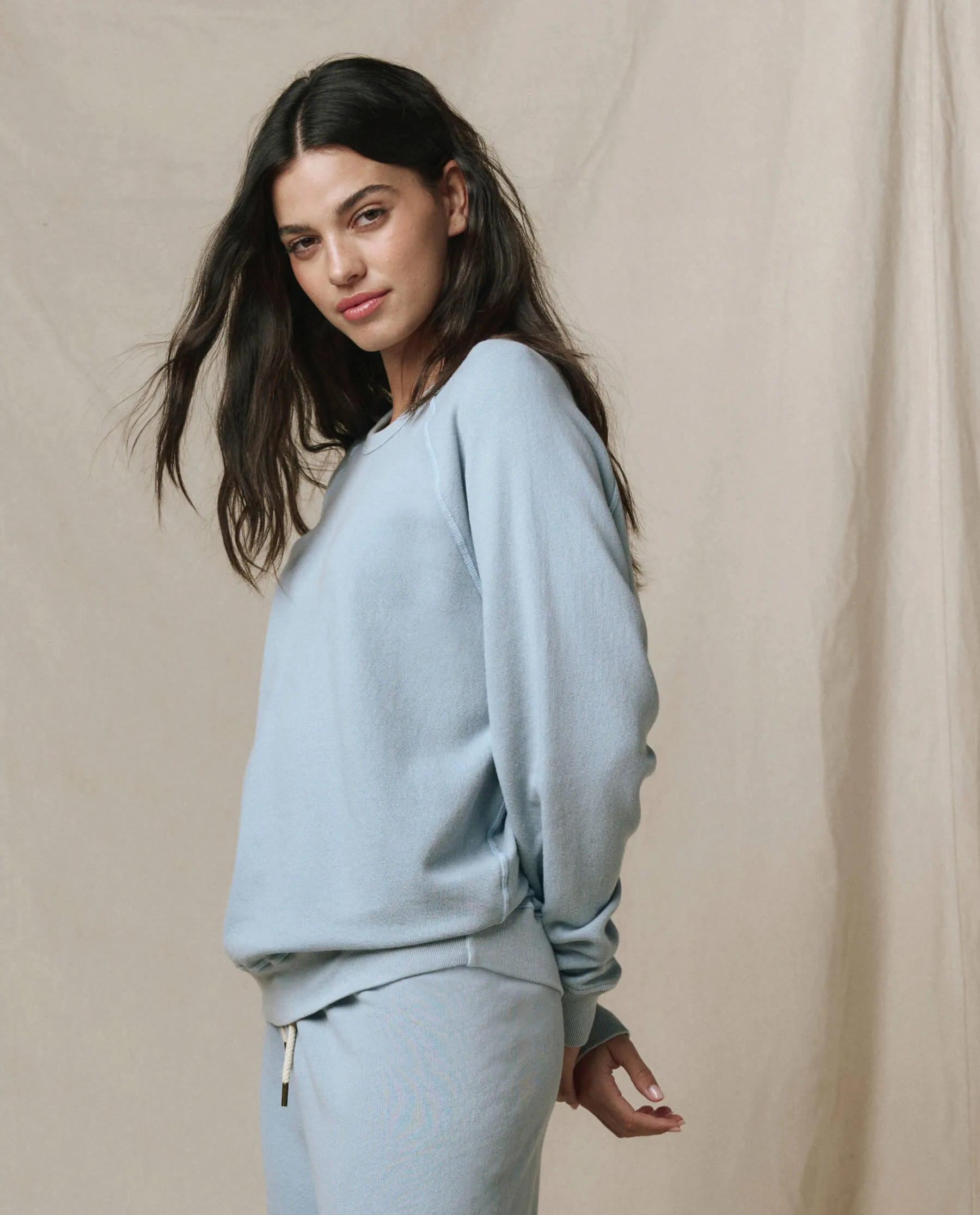 The College Sweatshirt. Solid -- Whisper Blue sold by THE GREAT. product image thumbnail 2