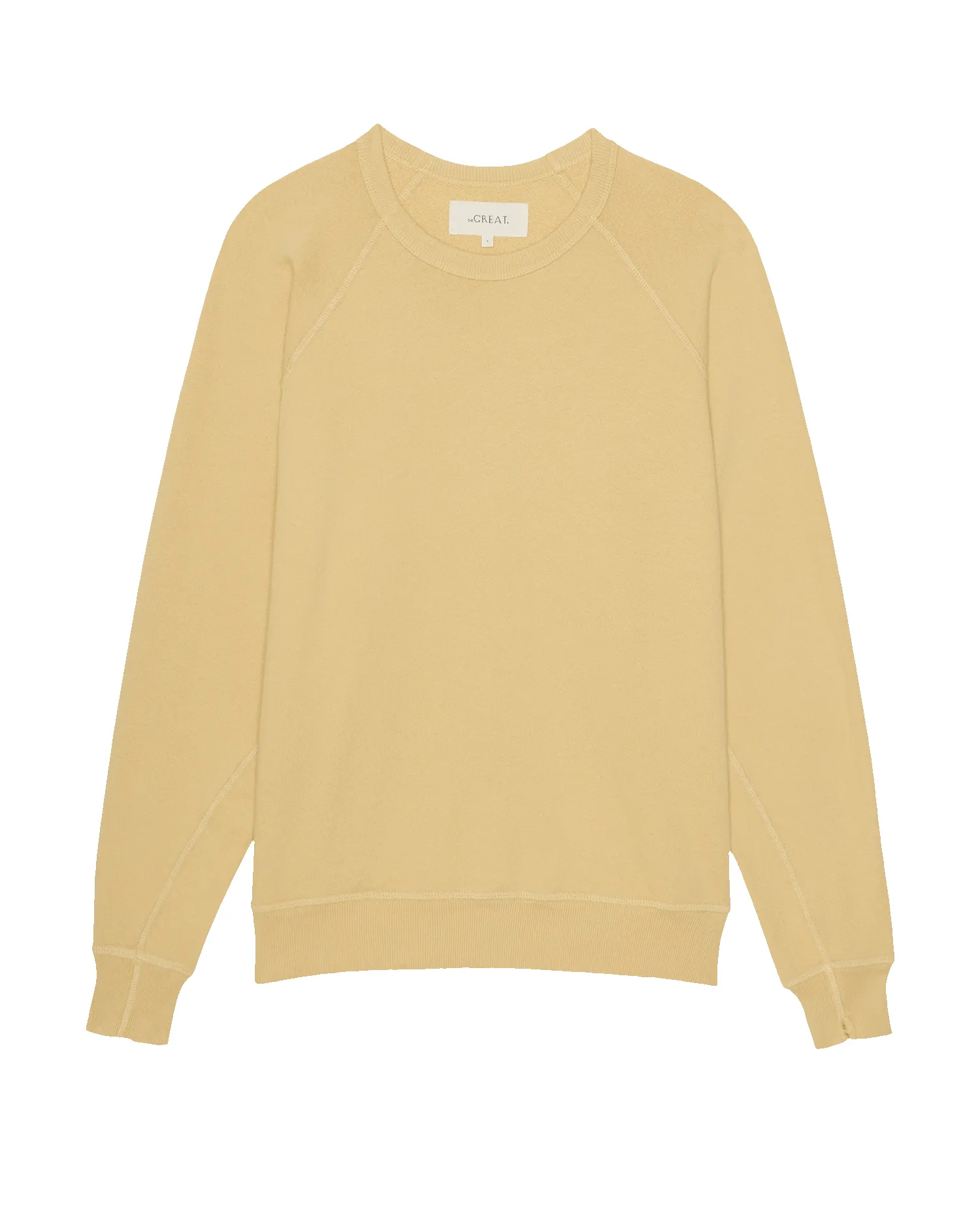 The College Sweatshirt. Solid -- Butter Yellow sold by THE GREAT. product image thumbnail 5