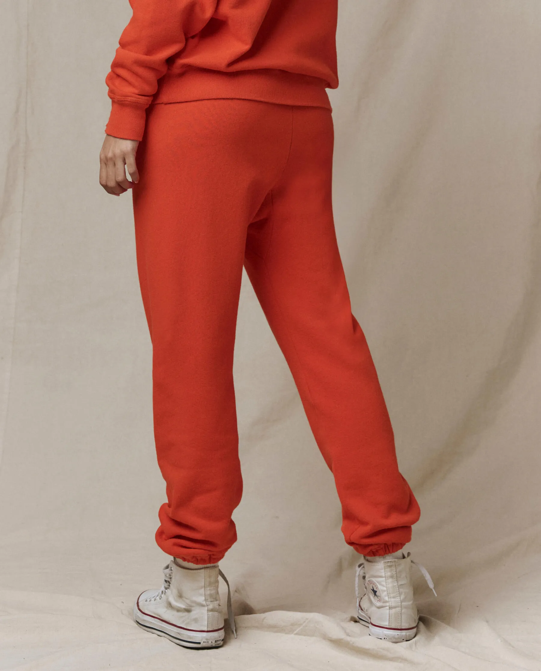 The Stadium Sweatpant. Solid -- Persimmon sold by THE GREAT. product image thumbnail 4