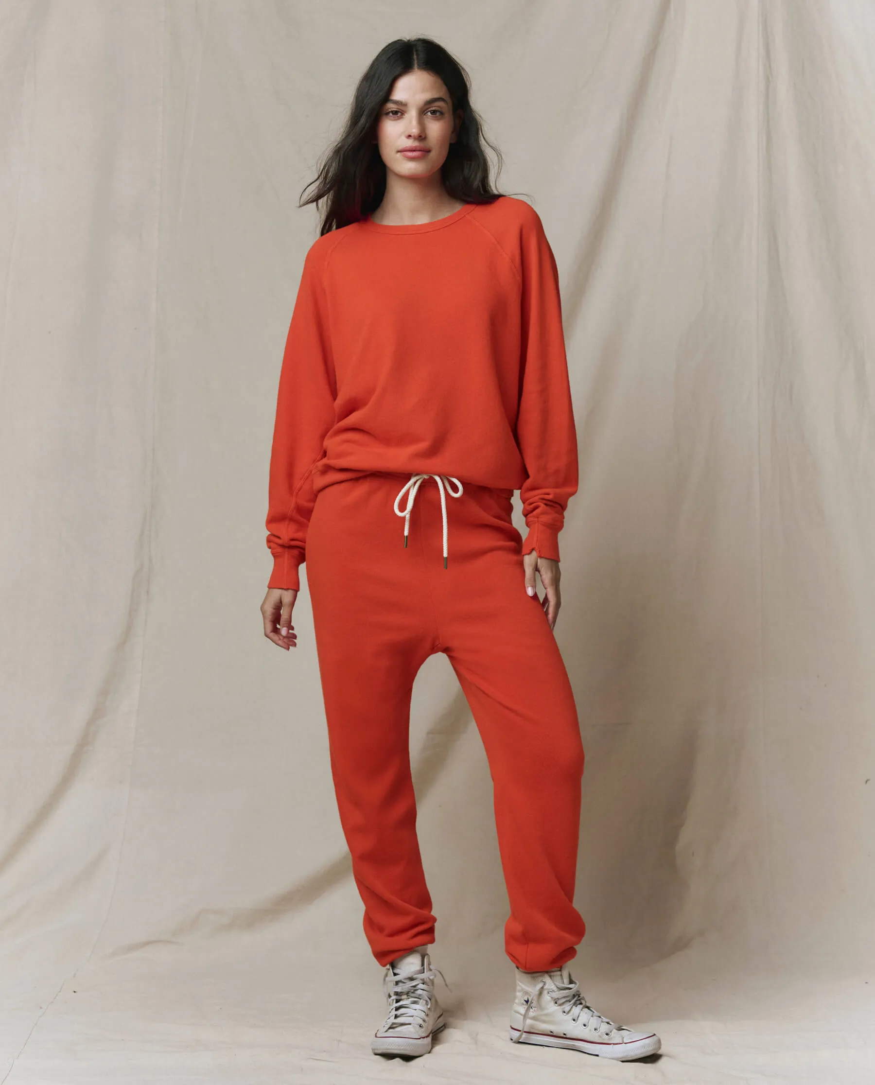 The Stadium Sweatpant. Solid -- Persimmon sold by THE GREAT. product image thumbnail 2