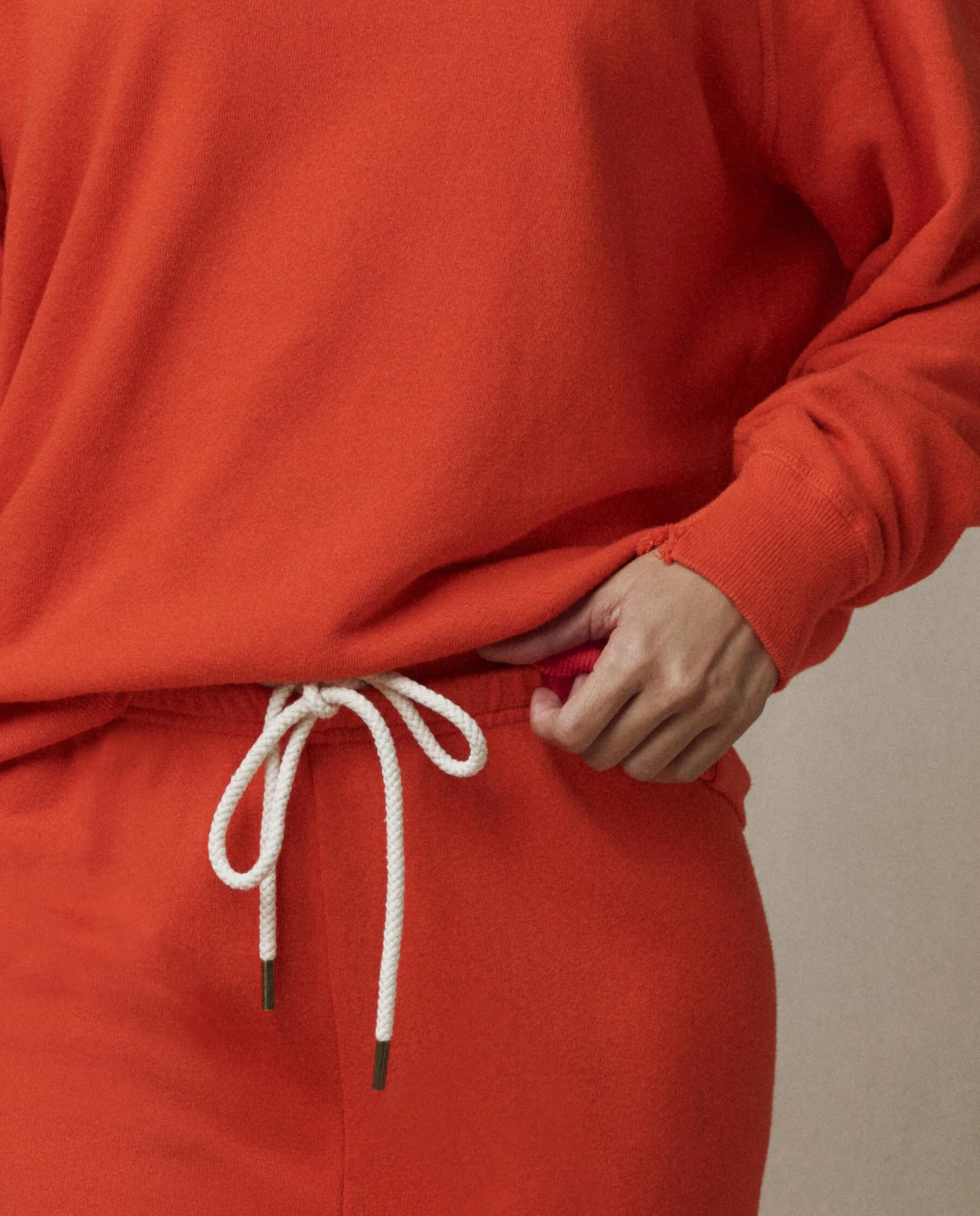 The Stadium Sweatpant. Solid -- Persimmon sold by THE GREAT. product image thumbnail 5
