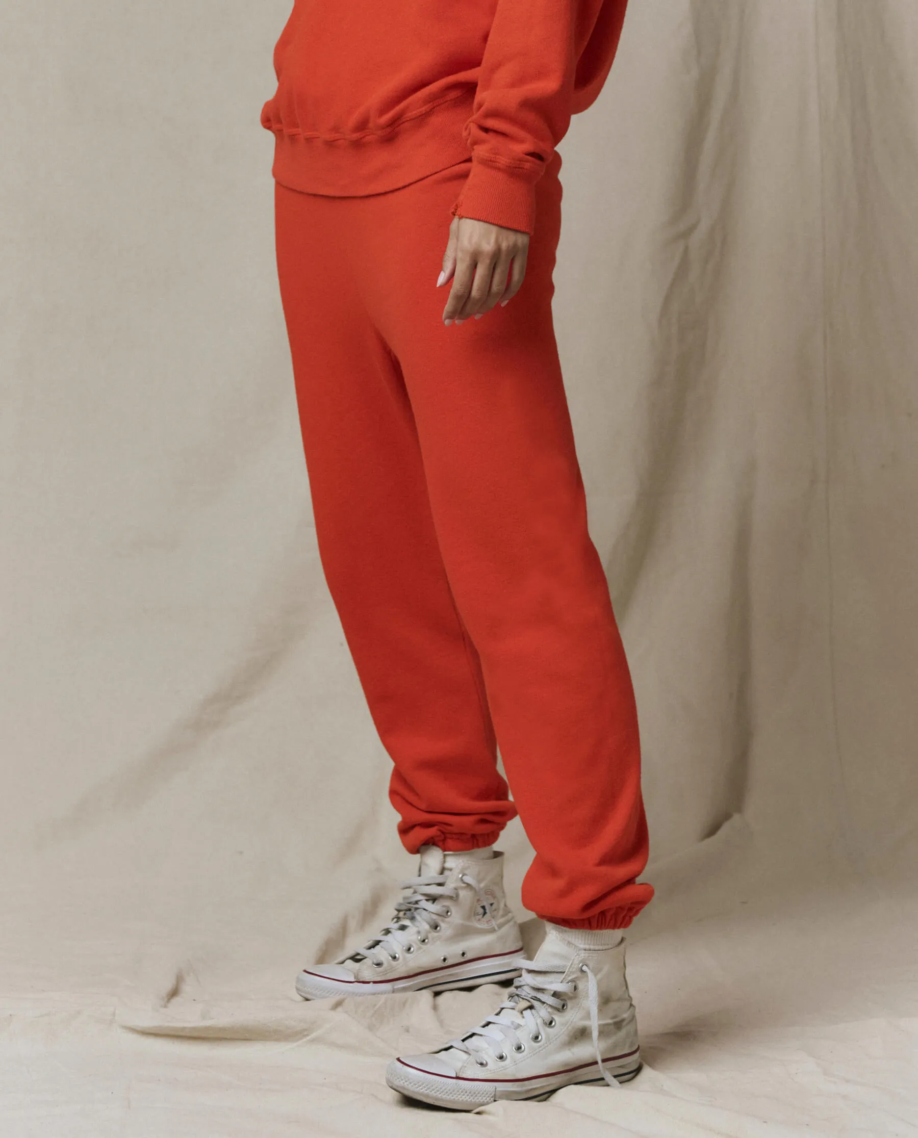 The Stadium Sweatpant. Solid -- Persimmon sold by THE GREAT. product image thumbnail 3