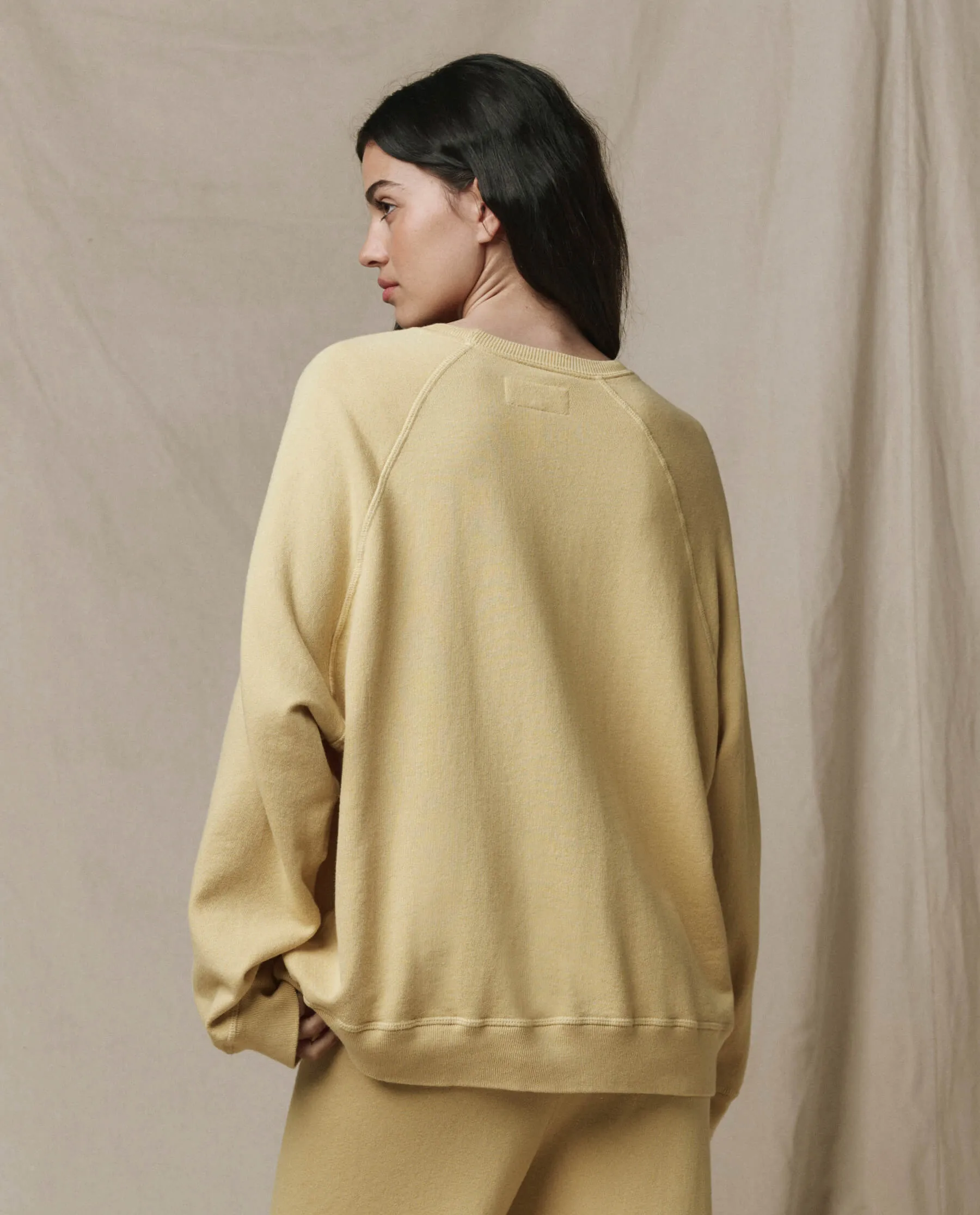 The Slouch Sweatshirt. Solid -- Butter Yellow sold by THE GREAT. product image thumbnail 4