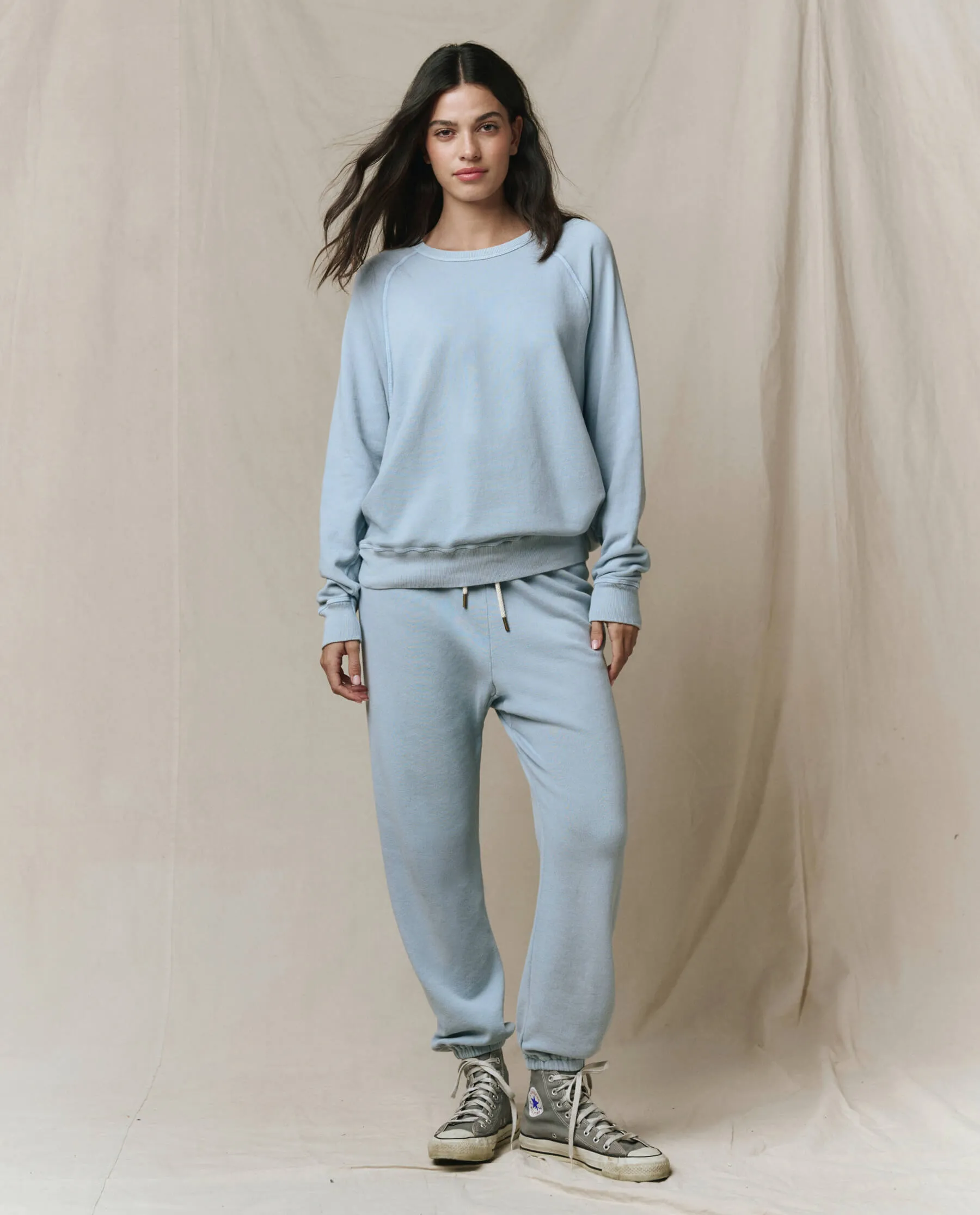 The Stadium Sweatpant. Solid -- Whisper Blue sold by THE GREAT. product image thumbnail 2