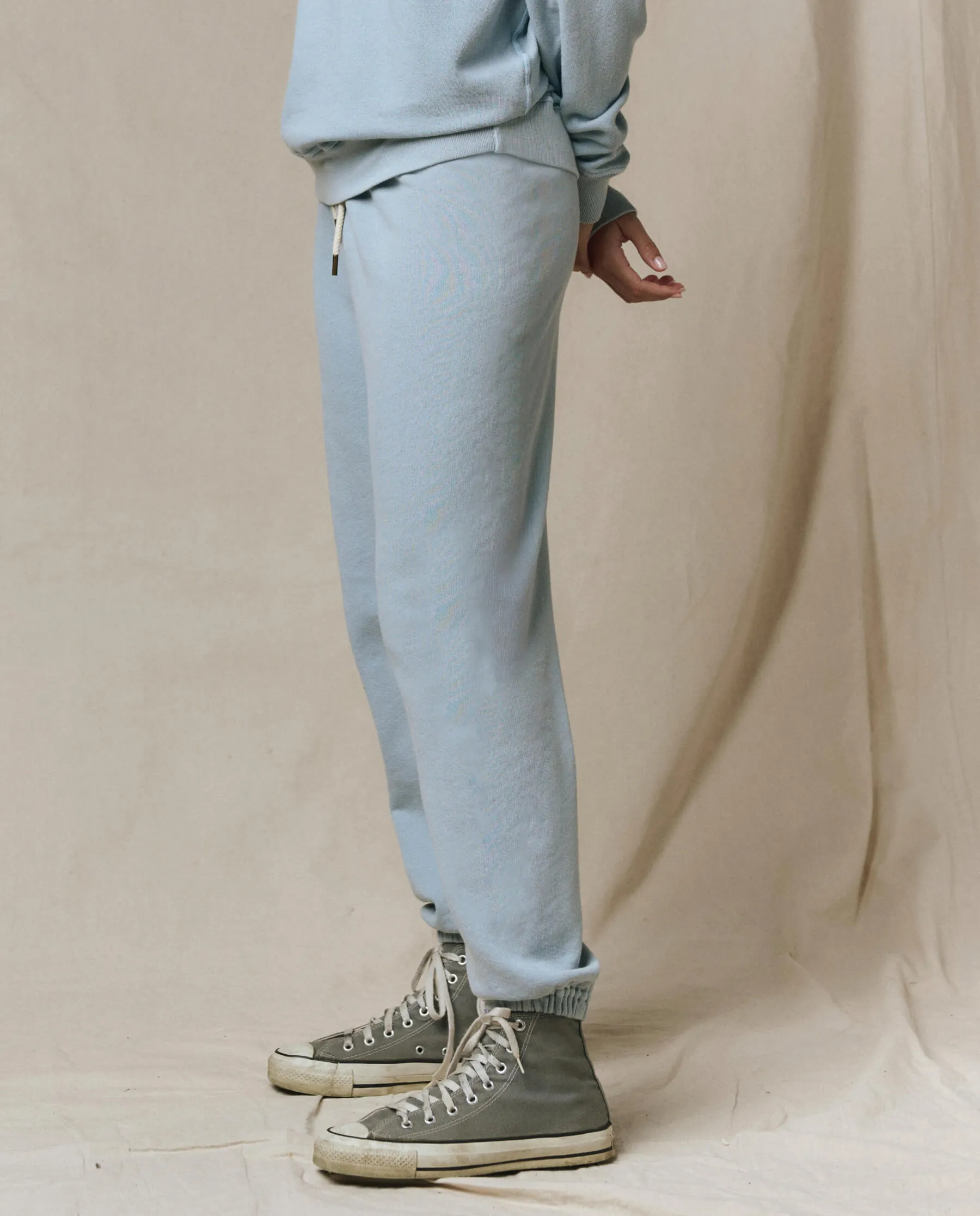 The Stadium Sweatpant. Solid -- Whisper Blue sold by THE GREAT. product image thumbnail 3