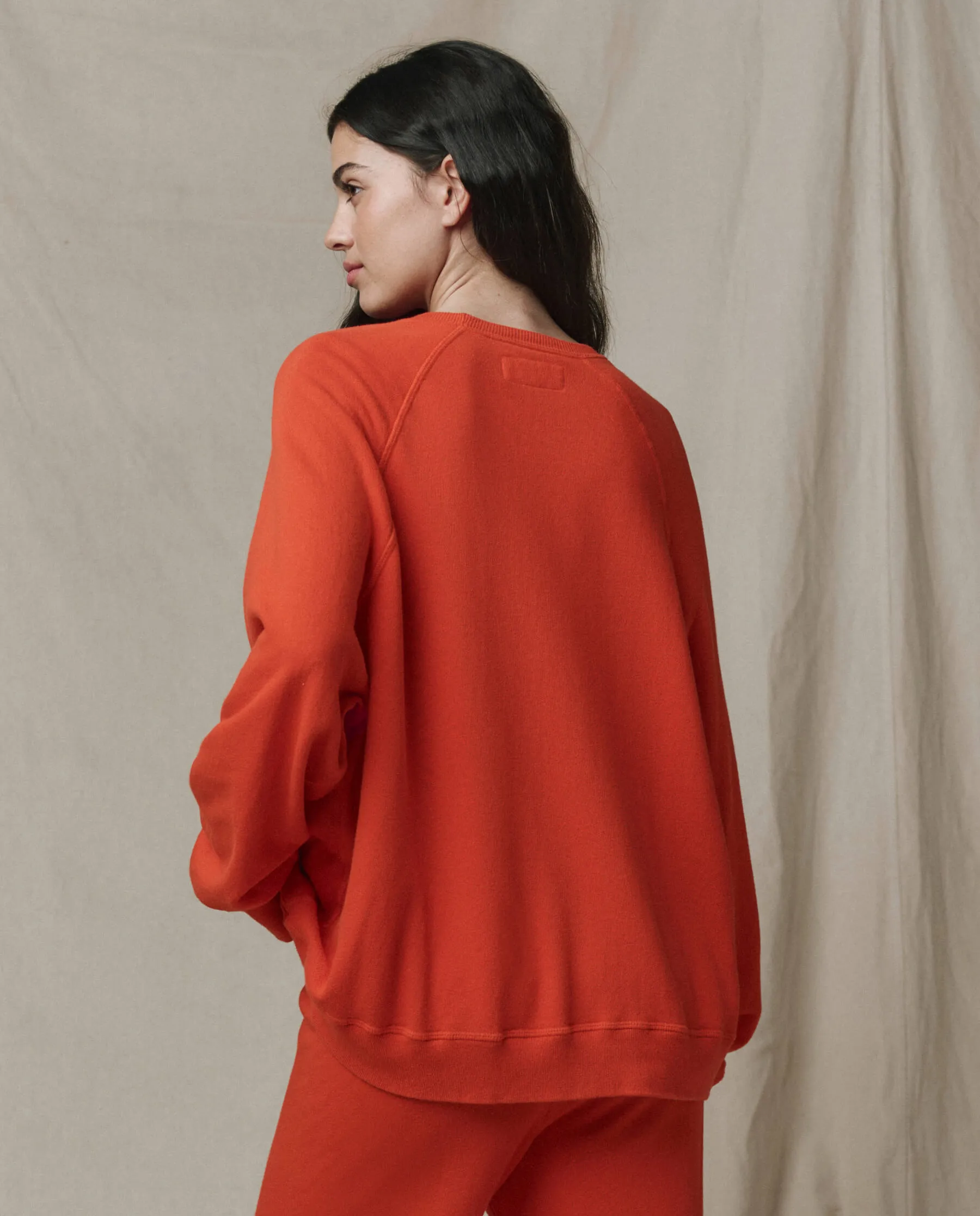 The Slouch Sweatshirt. Solid -- Persimmon sold by THE GREAT. product image thumbnail 2