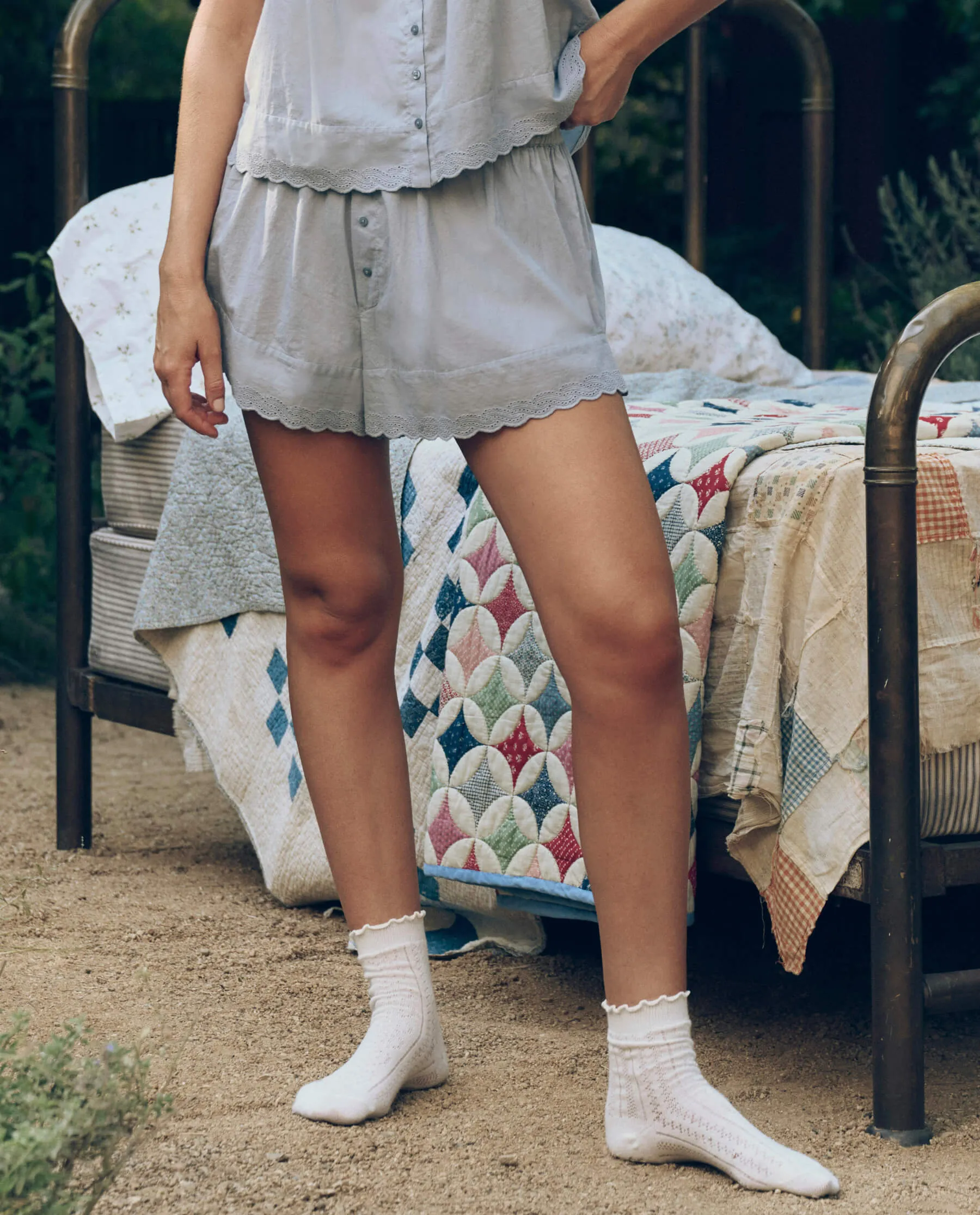 The Eyelet Tap Short. -- Rainwater sold by THE GREAT. product image thumbnail 3