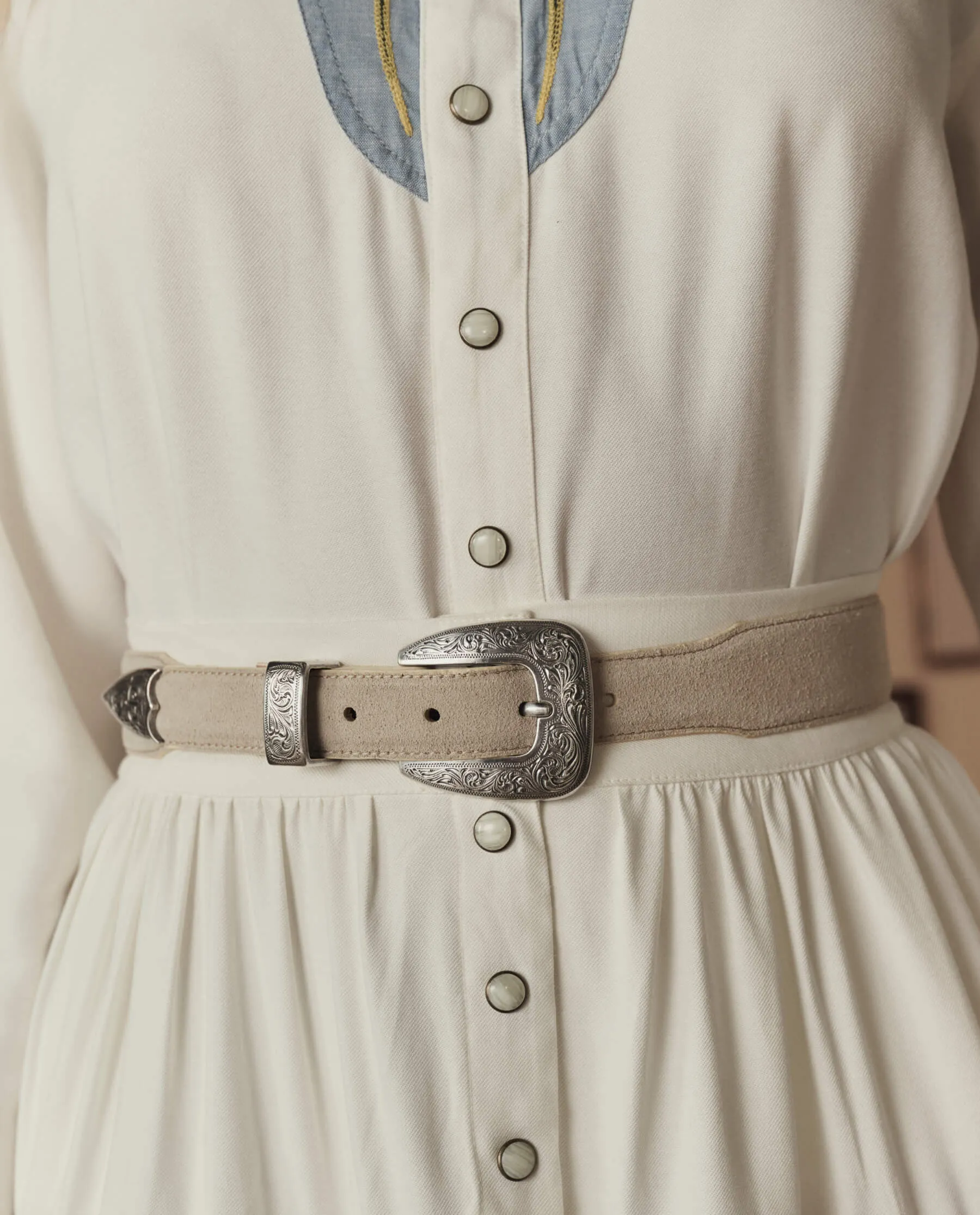 The Western Narrow Belt. -- Cream With Silver sold by THE GREAT. product image thumbnail 3
