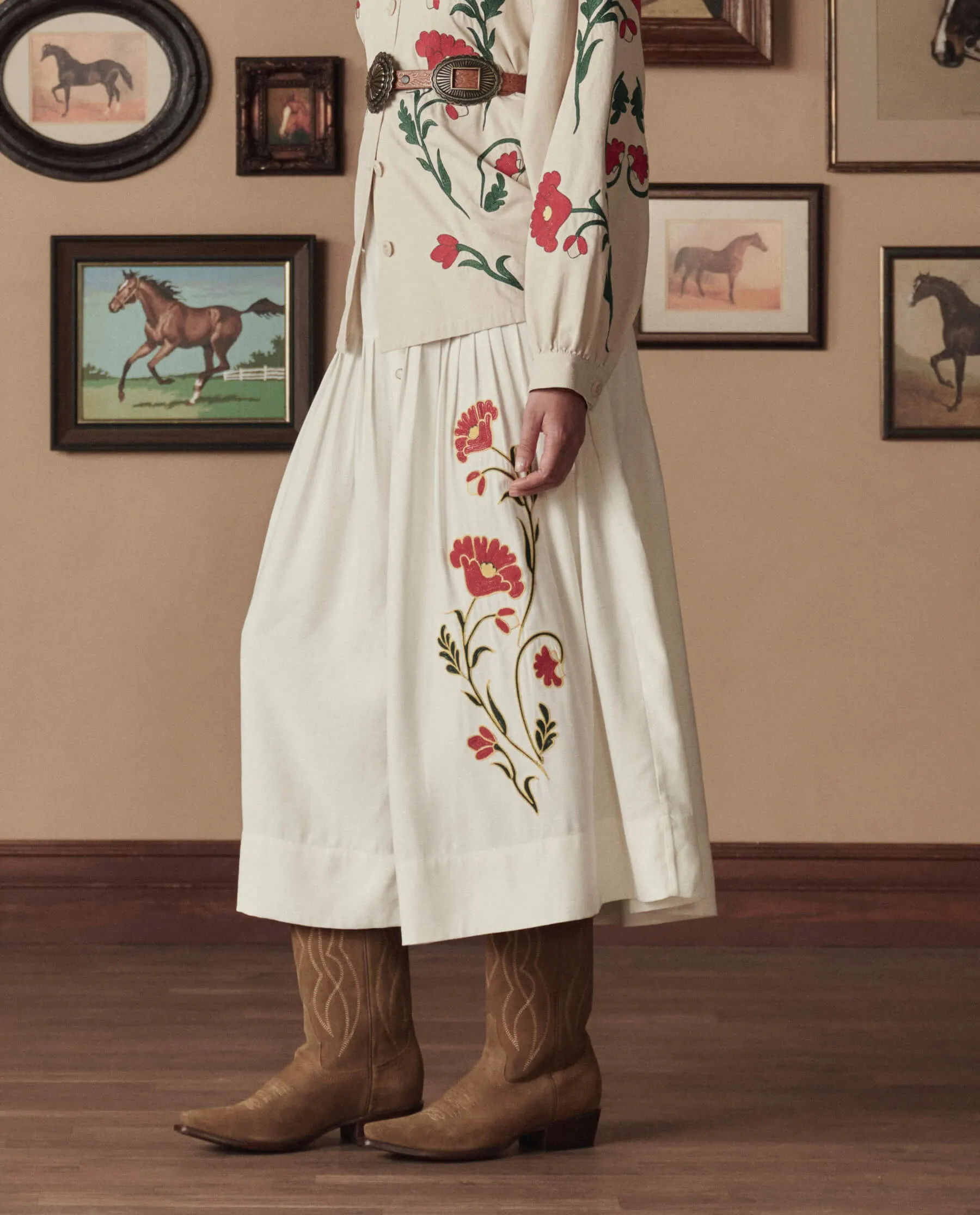 The Cowboy Boot (Suede). -- Tan sold by THE GREAT. product image thumbnail 4