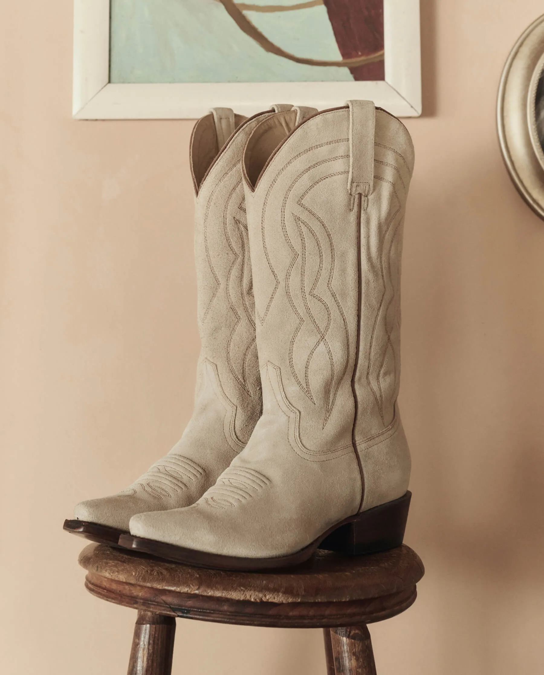 The Cowboy Boot (Suede). -- Pearl sold by THE GREAT.