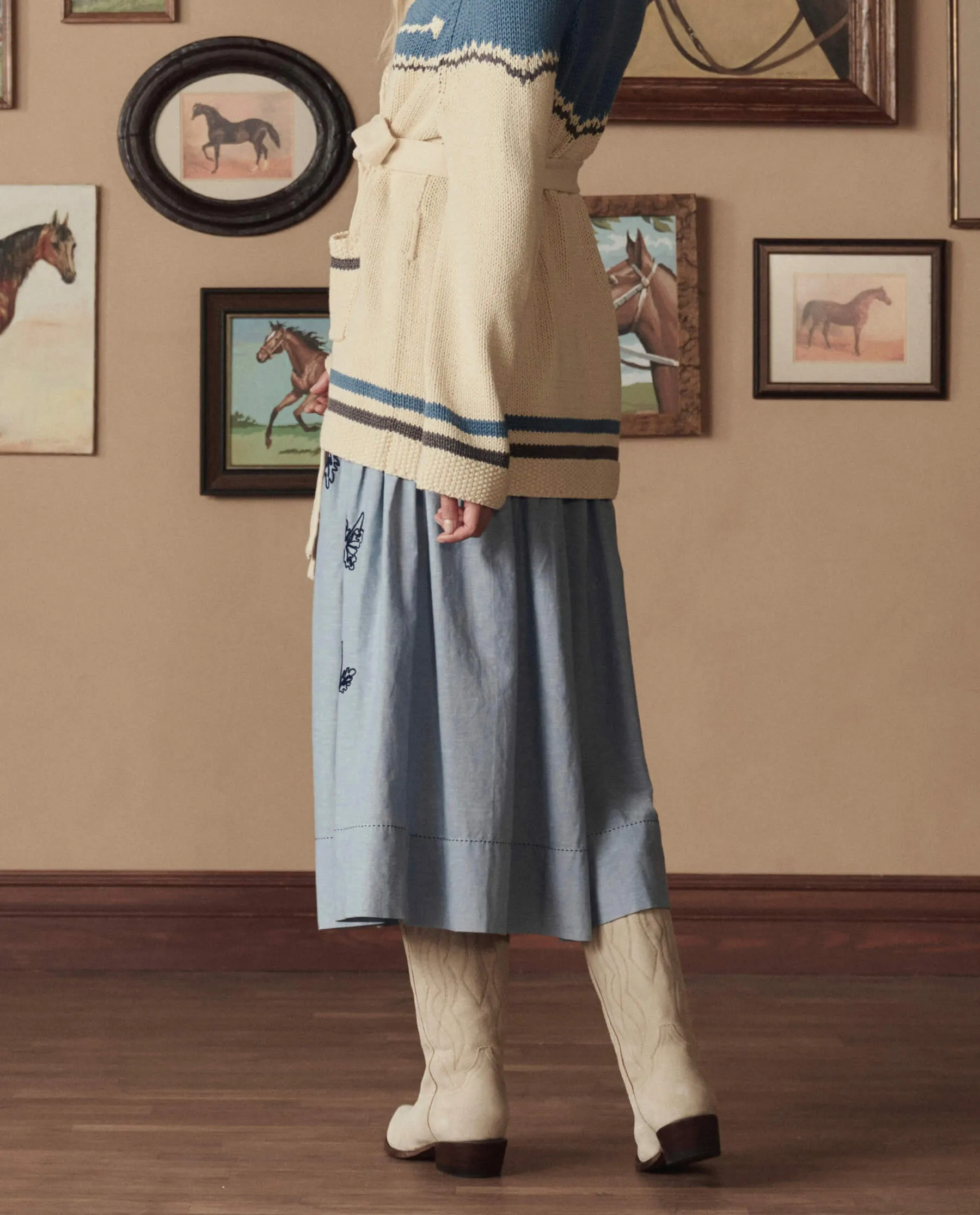 The Cowboy Boot (Suede). -- Pearl sold by THE GREAT. product image thumbnail 4