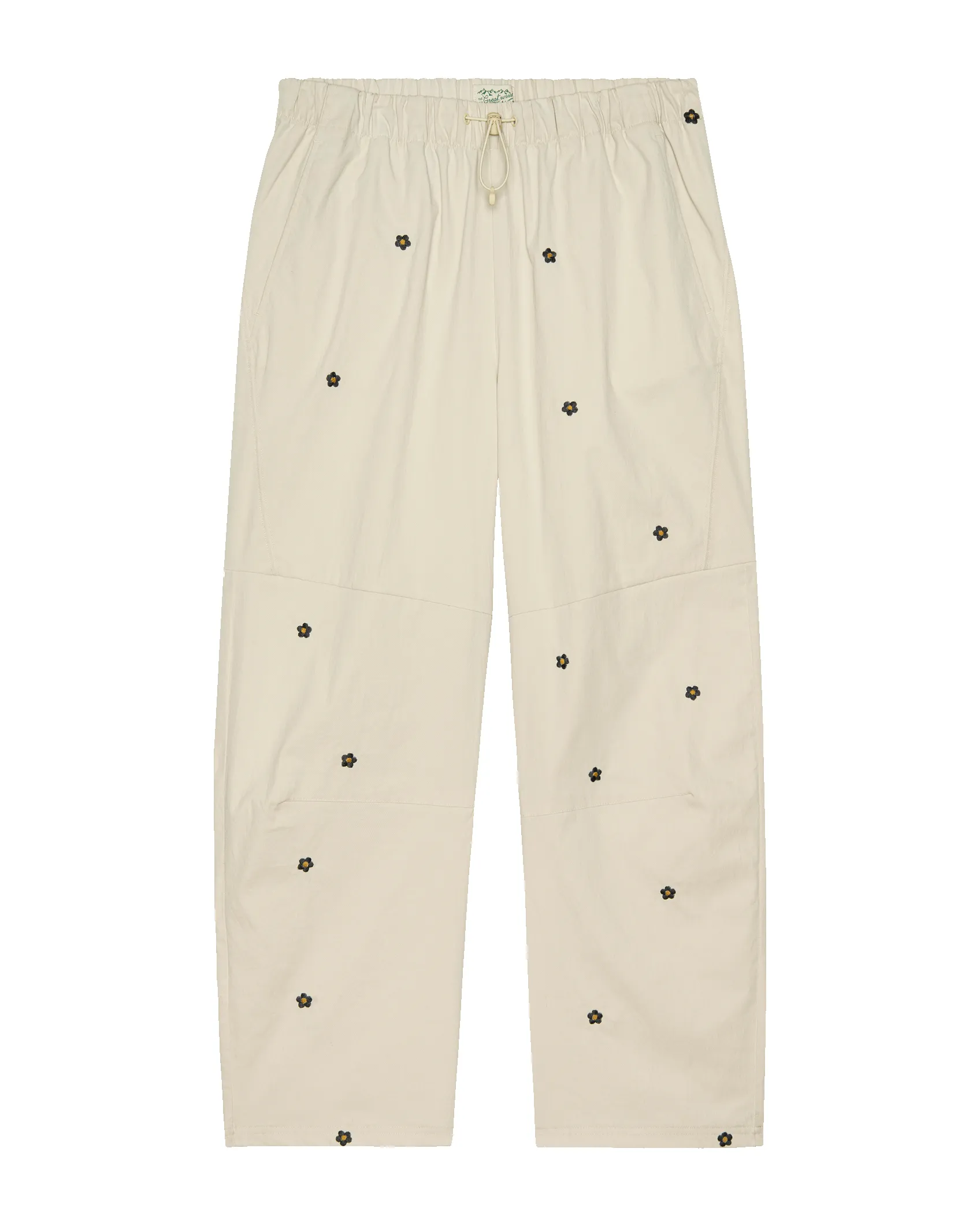 The Embroidered Outpost Pant. -- Cream With Black Daisies sold by THE GREAT. product image thumbnail 5