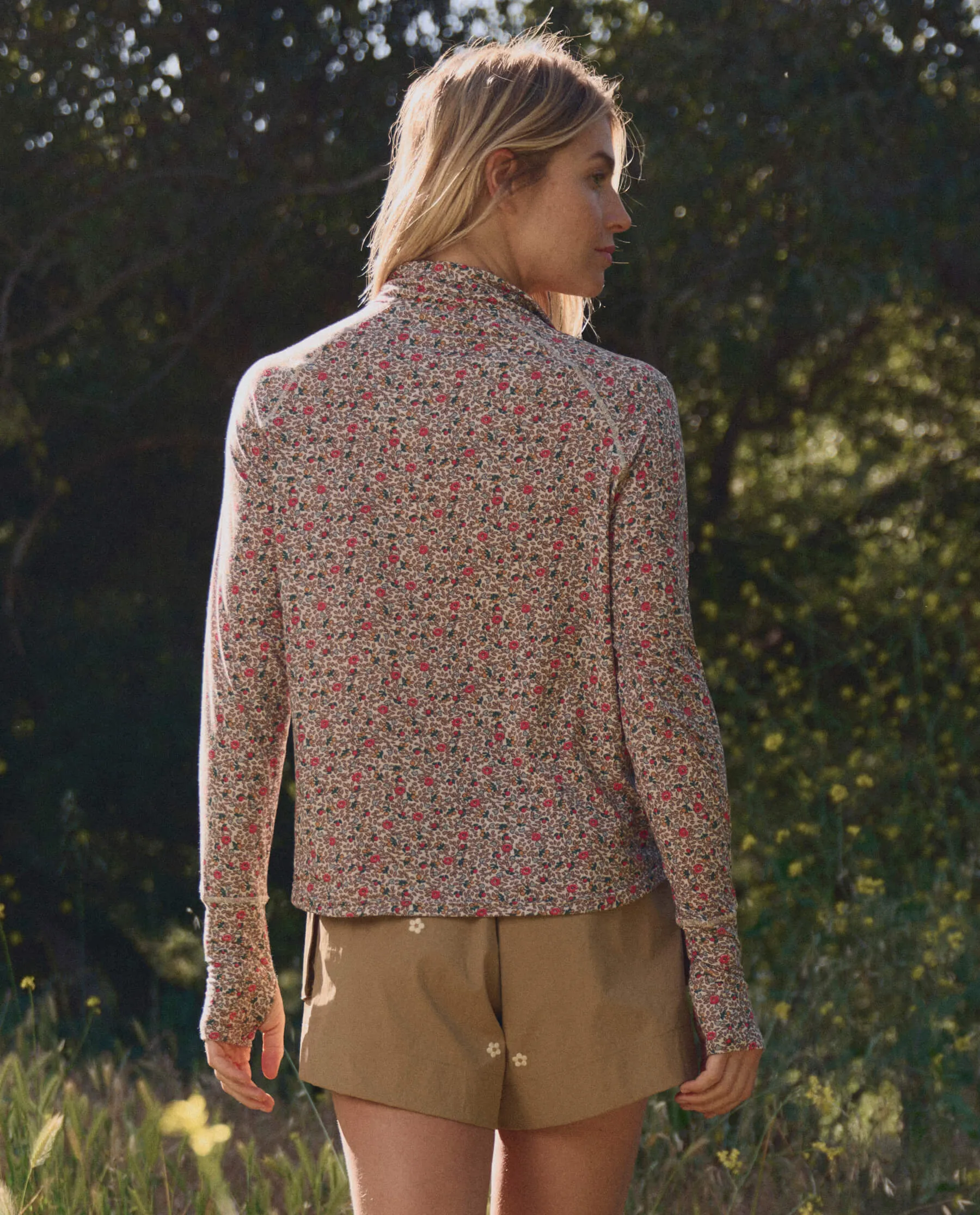 The Quarter Zip Trail Pullover. -- Sprouting Floral sold by THE GREAT. product image thumbnail 5