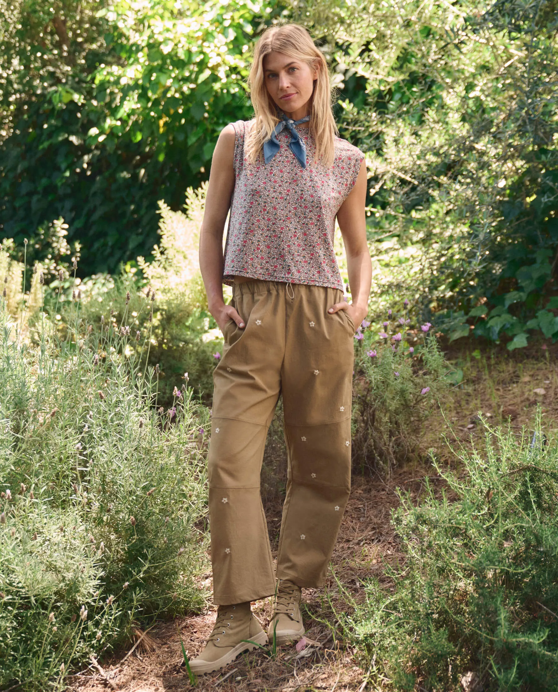 The Boxy Trail Tank. -- Sprouting Floral sold by THE GREAT. product image thumbnail 4