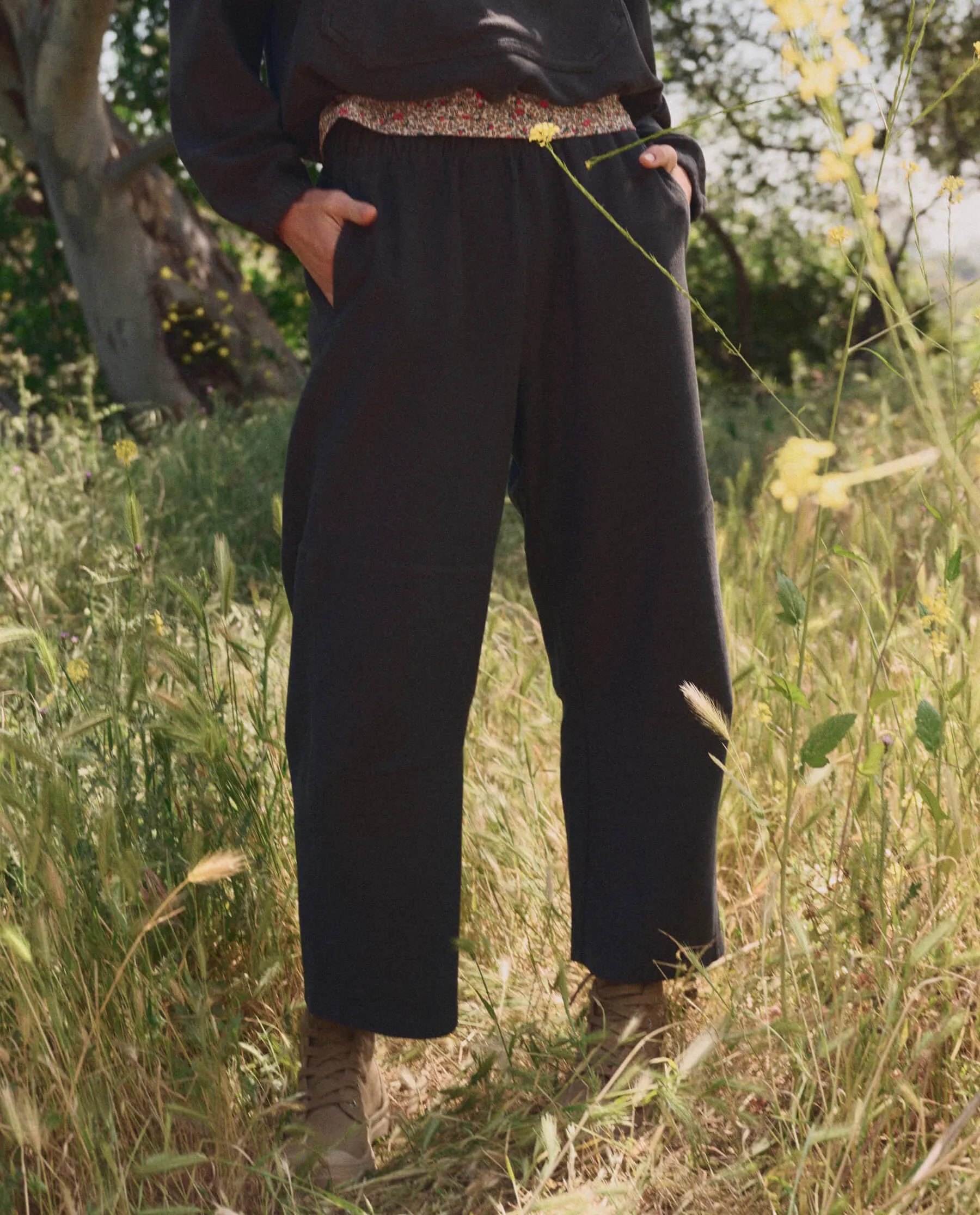 The Roam Sweatpant. -- Washed Black sold by THE GREAT.