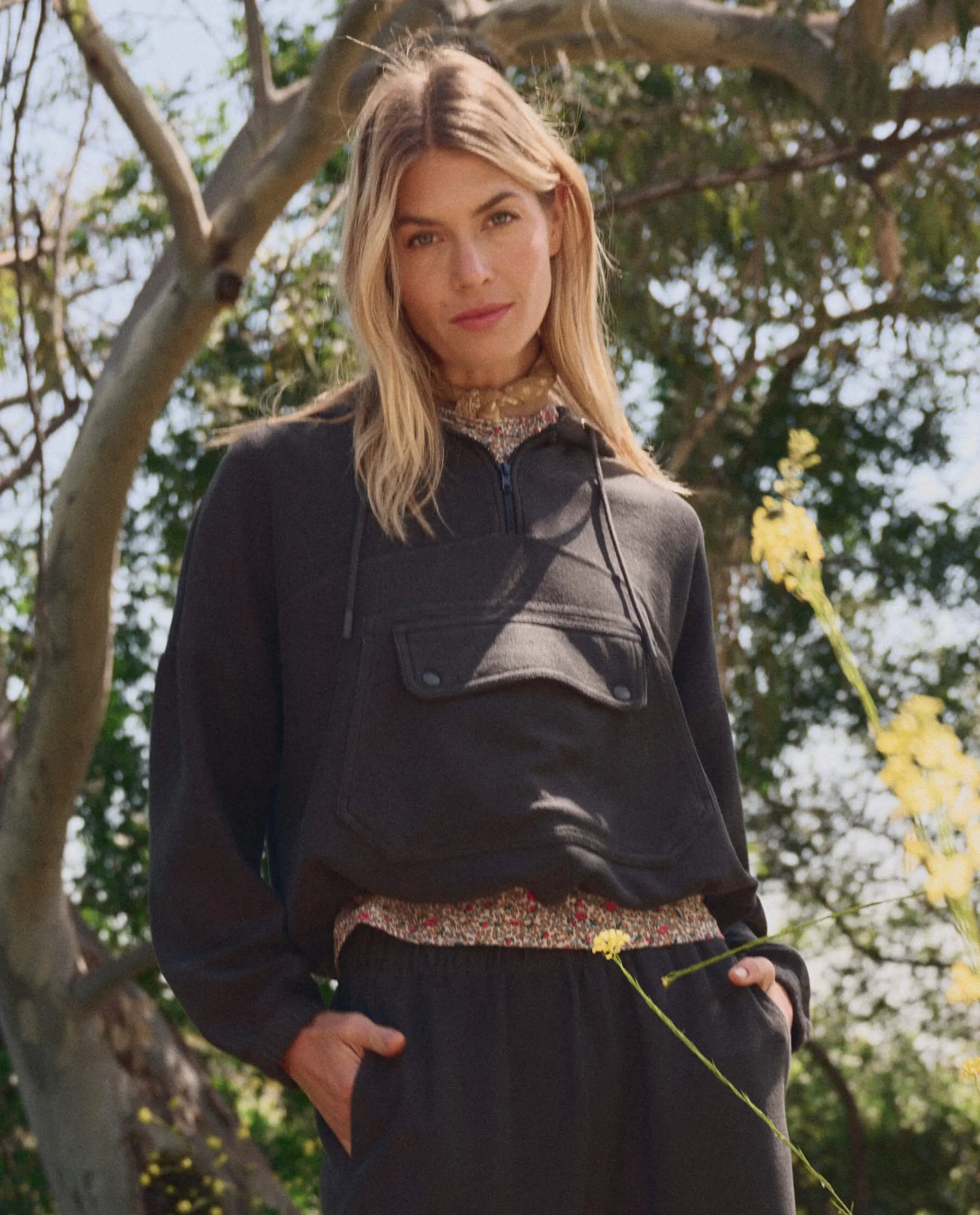 The Basecamp Pullover. -- Washed Black sold by THE GREAT.