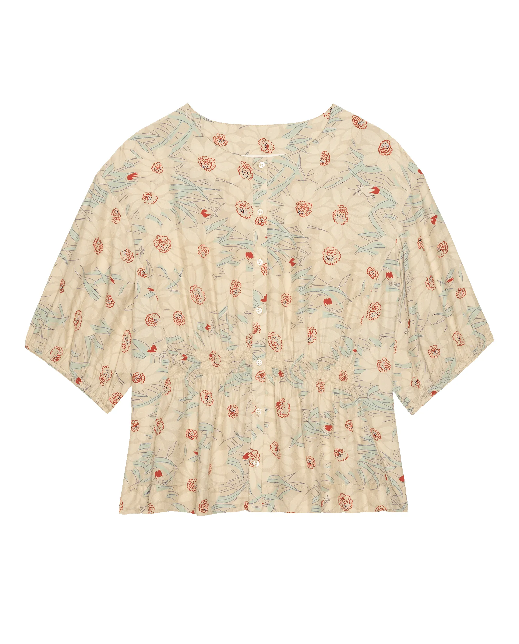 The Hayflower Top. -- Champagne Scattered Bloom sold by THE GREAT. product image thumbnail 5