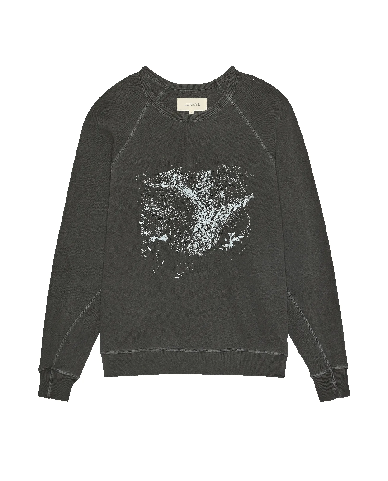 The College Sweatshirt W/ Shadow Oak Graphic. -- Washed Black sold by THE GREAT. product image thumbnail 5