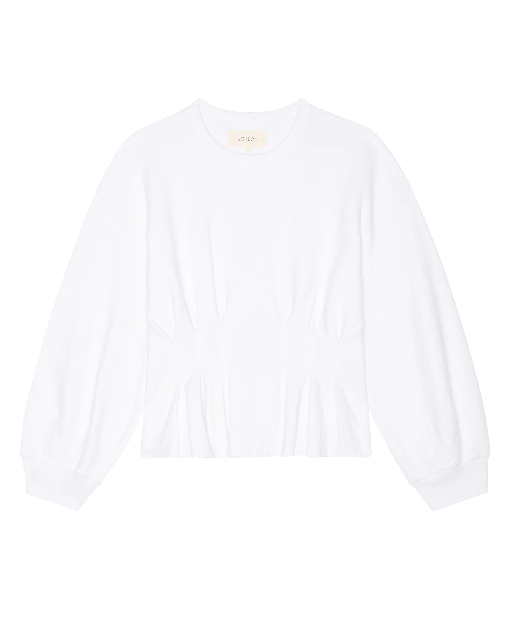 The Slouchy Corset Sweatshirt. -- True White sold by THE GREAT. product image thumbnail 5