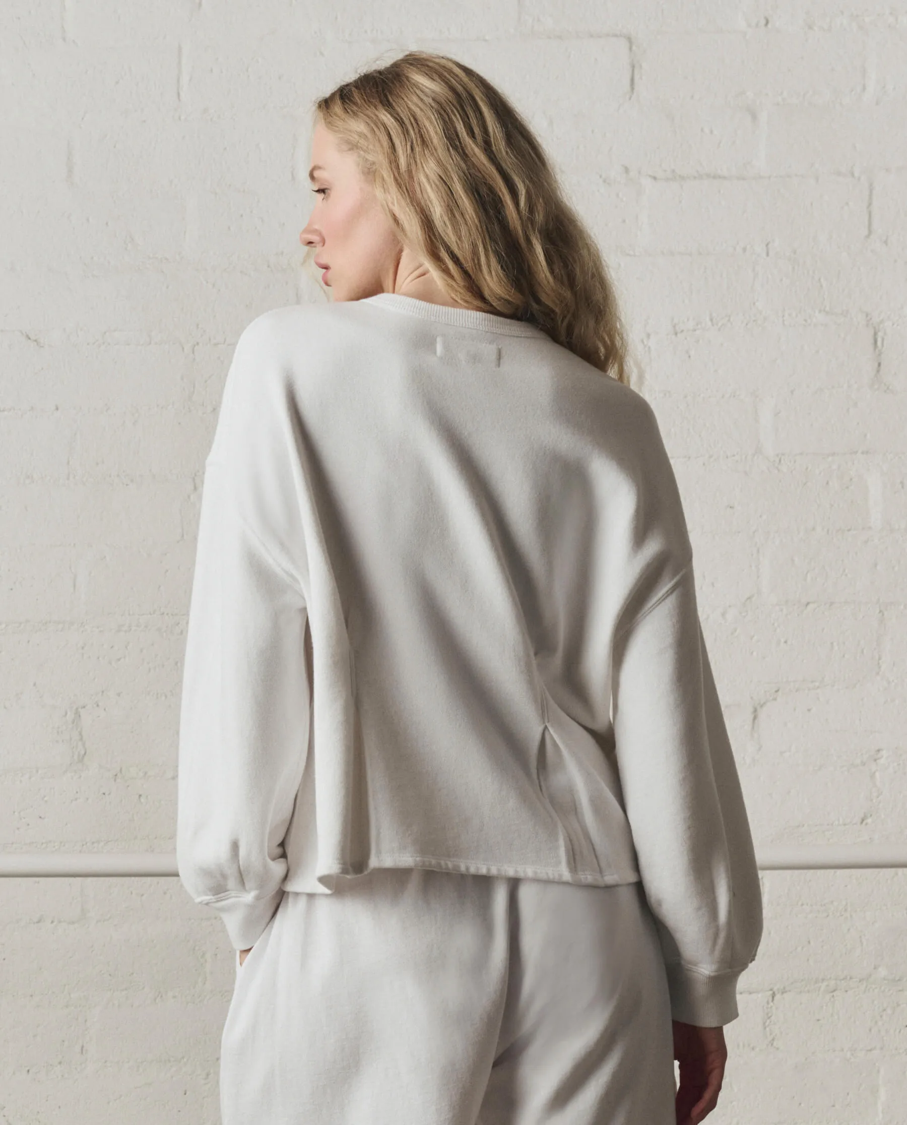 The Slouchy Corset Sweatshirt. -- True White sold by THE GREAT. product image thumbnail 3