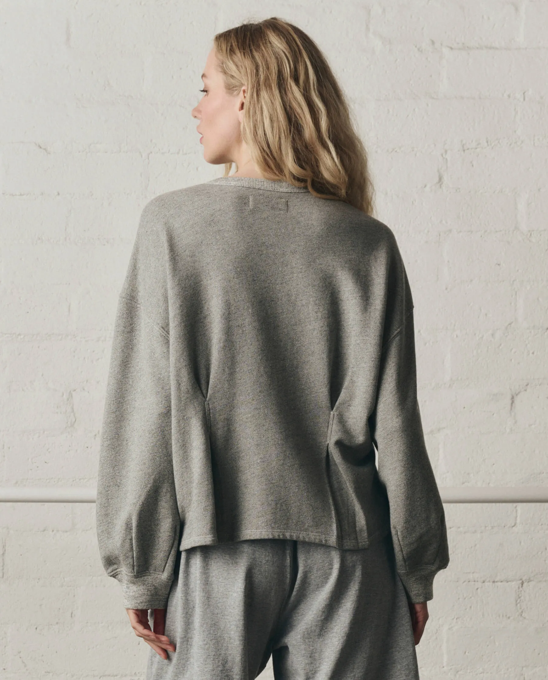 The Slouchy Corset Sweatshirt. -- Varsity Grey sold by THE GREAT. product image thumbnail 3