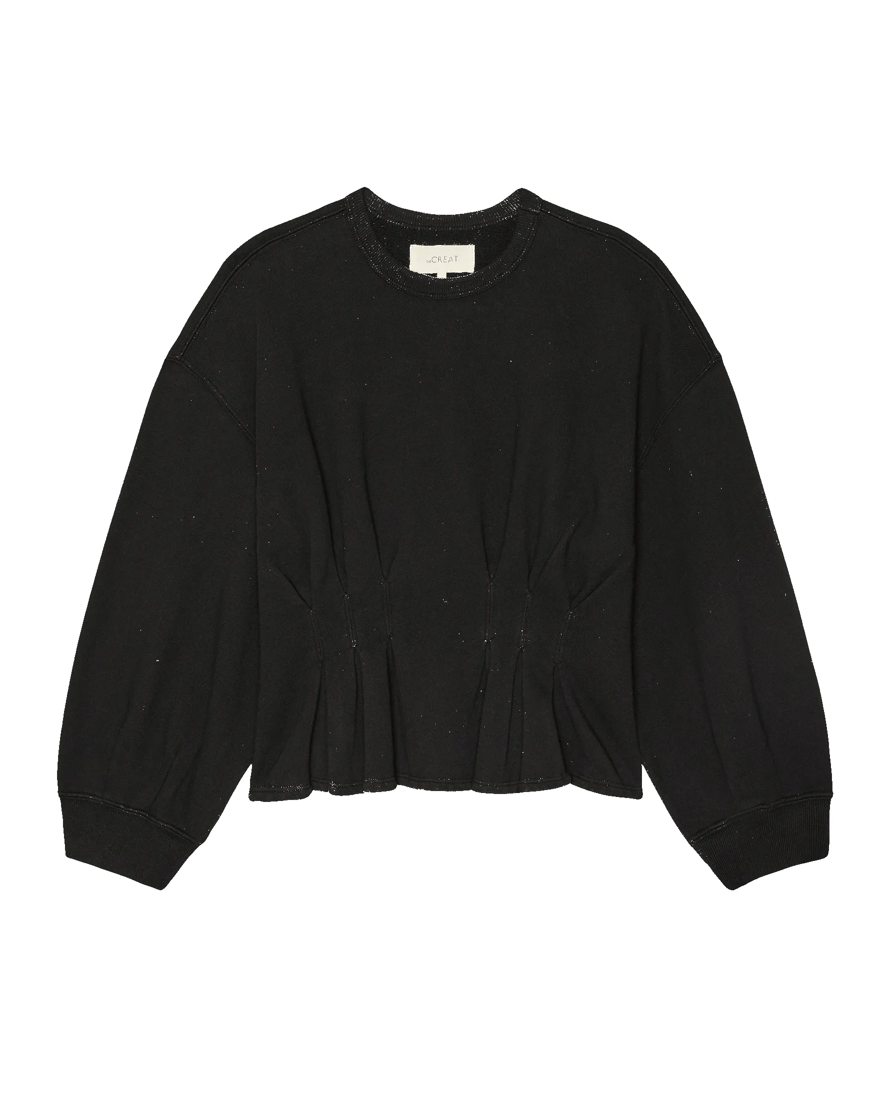 The Slouchy Corset Sweatshirt. -- True Black sold by THE GREAT. product image thumbnail 5