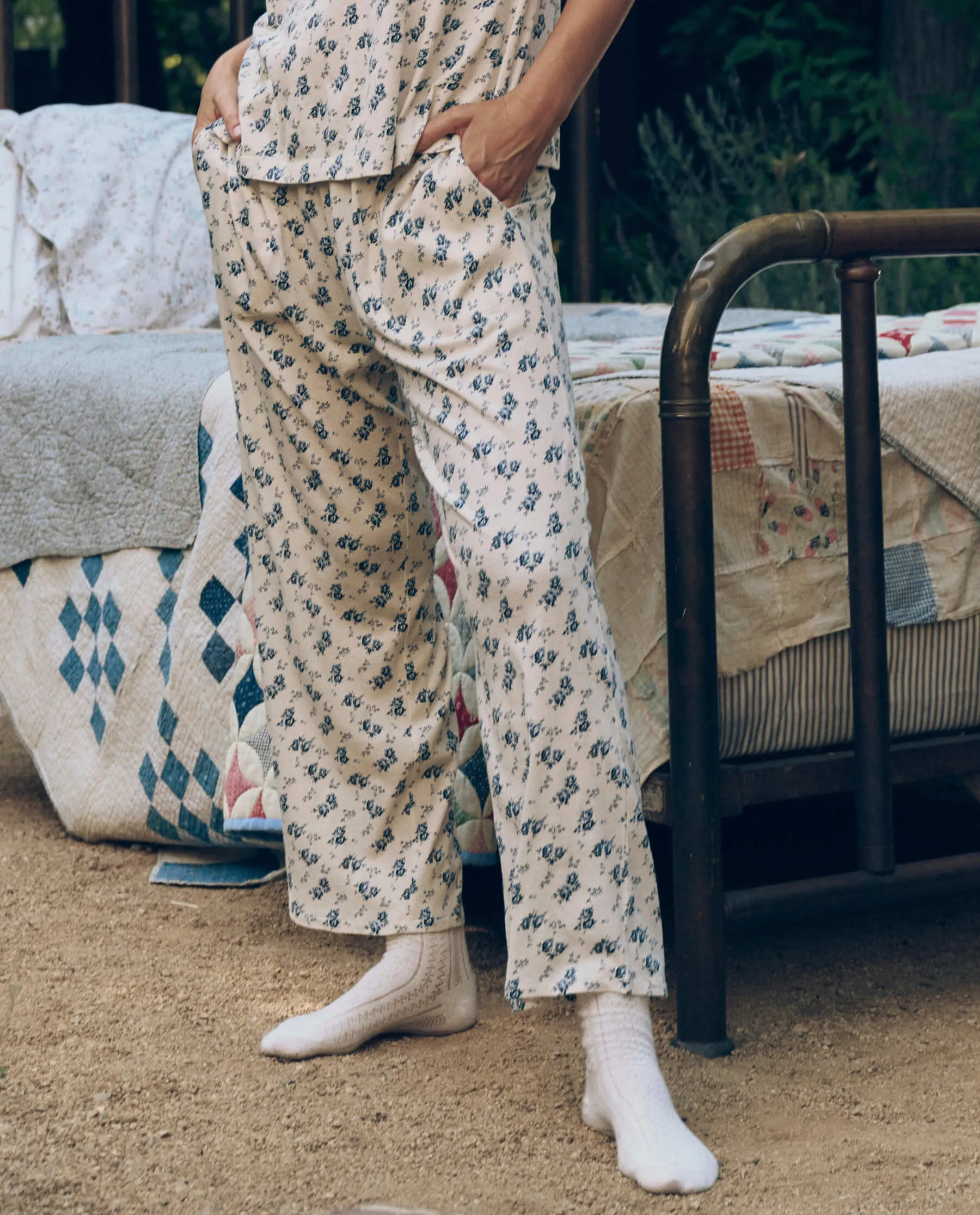 The Jersey Easy Sleep Pant. -- Indigo Rose sold by THE GREAT. product image thumbnail 3