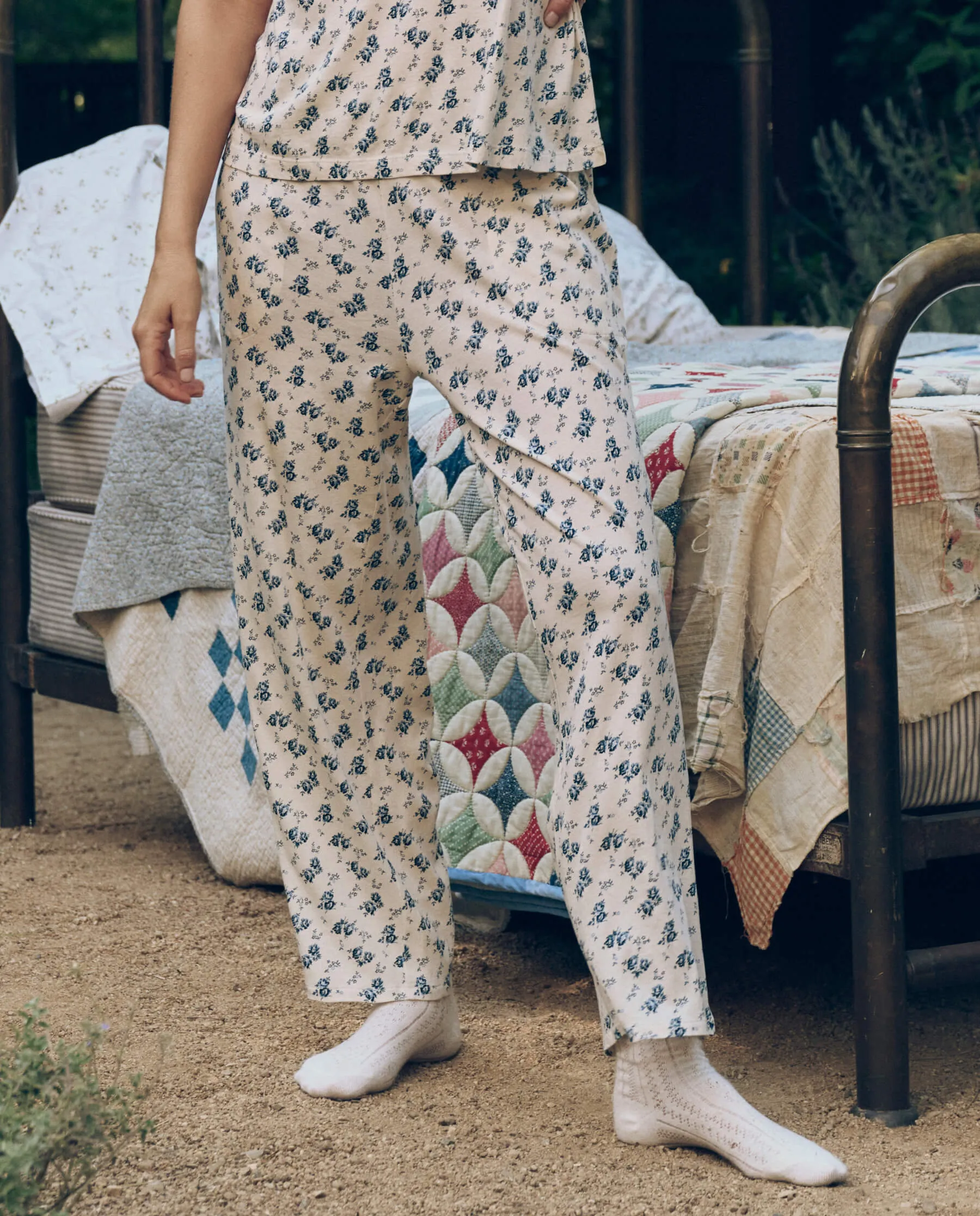 The Jersey Easy Sleep Pant. -- Indigo Rose sold by THE GREAT. product image thumbnail 2