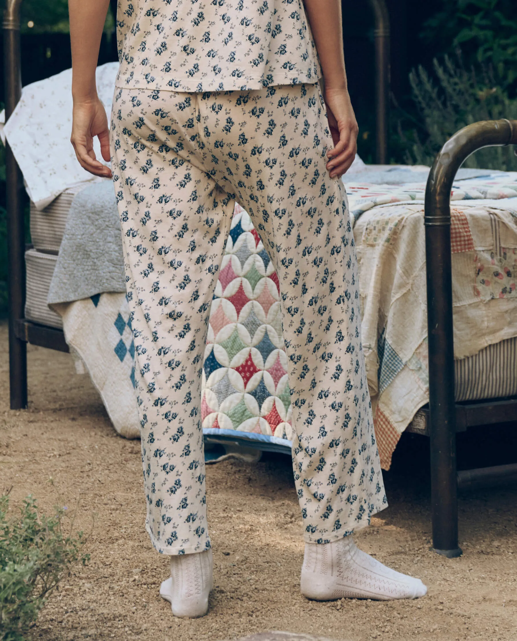 The Jersey Easy Sleep Pant. -- Indigo Rose sold by THE GREAT. product image thumbnail 4