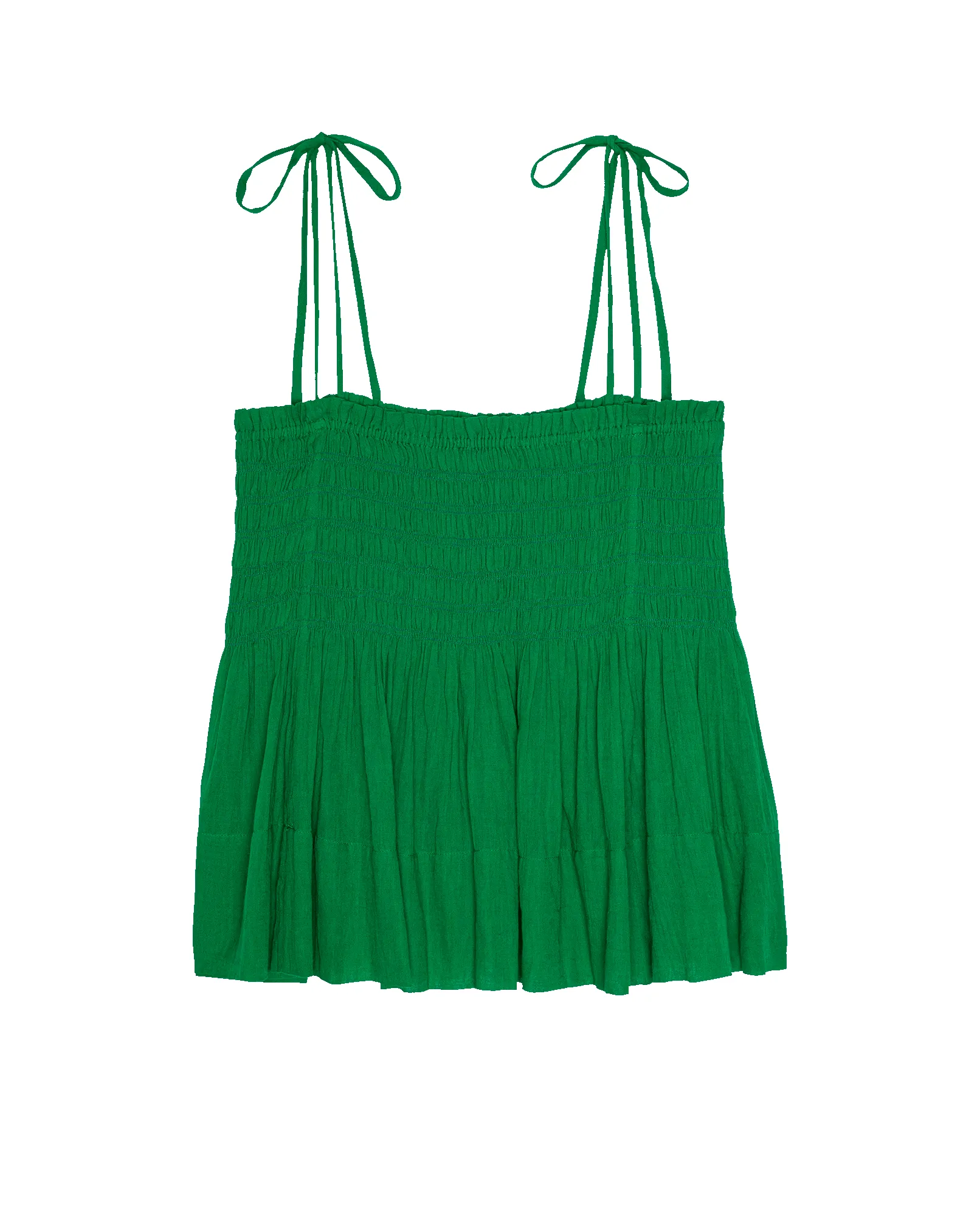 The Tide Smocked Top. -- Bright Sprig sold by THE GREAT. product image thumbnail 5