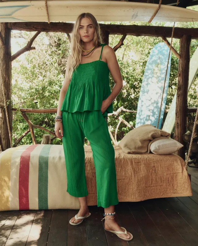 The Tide Smocked Top. -- Bright Sprig made by THE GREAT.