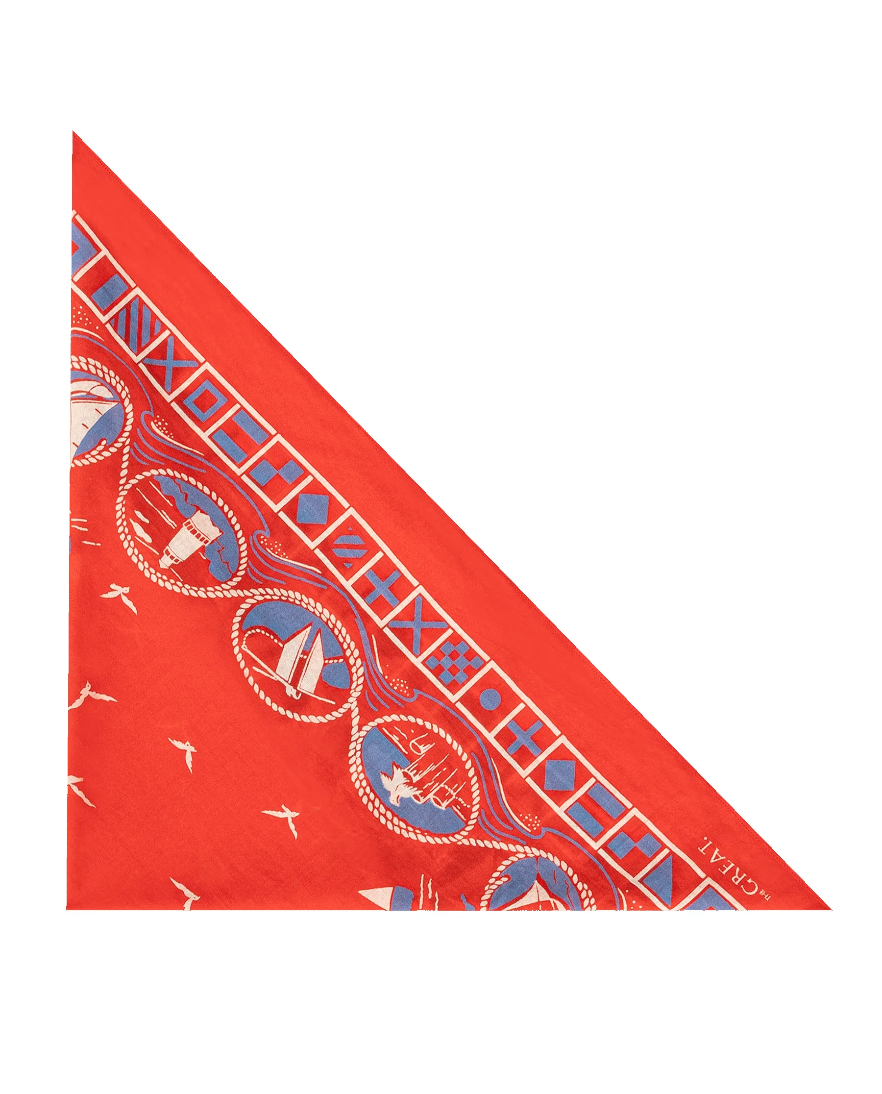 The Sailboat Bandana. -- Red sold by THE GREAT. product image thumbnail 4