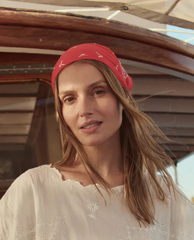 The Sailboat Bandana. -- Red made by THE GREAT.