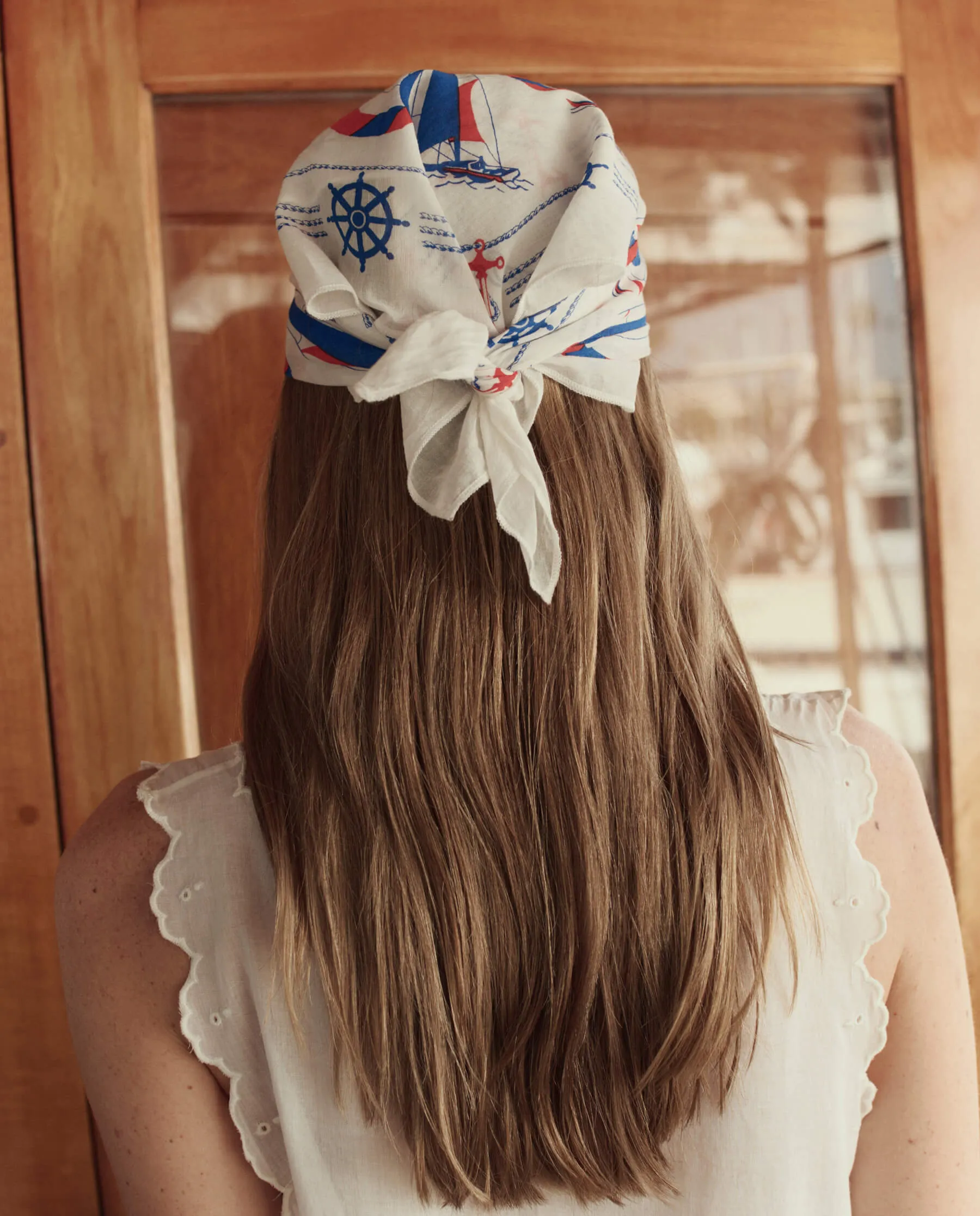 The Sailboat Bandana. -- White sold by THE GREAT. product image thumbnail 3