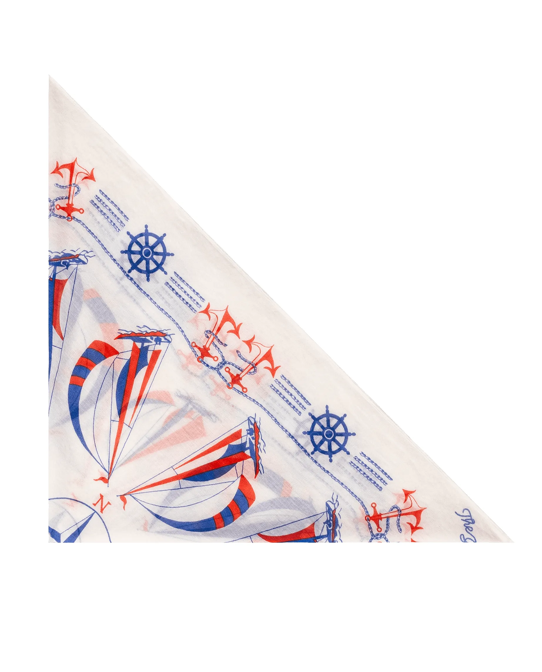 The Sailboat Bandana. -- White sold by THE GREAT. product image thumbnail 5