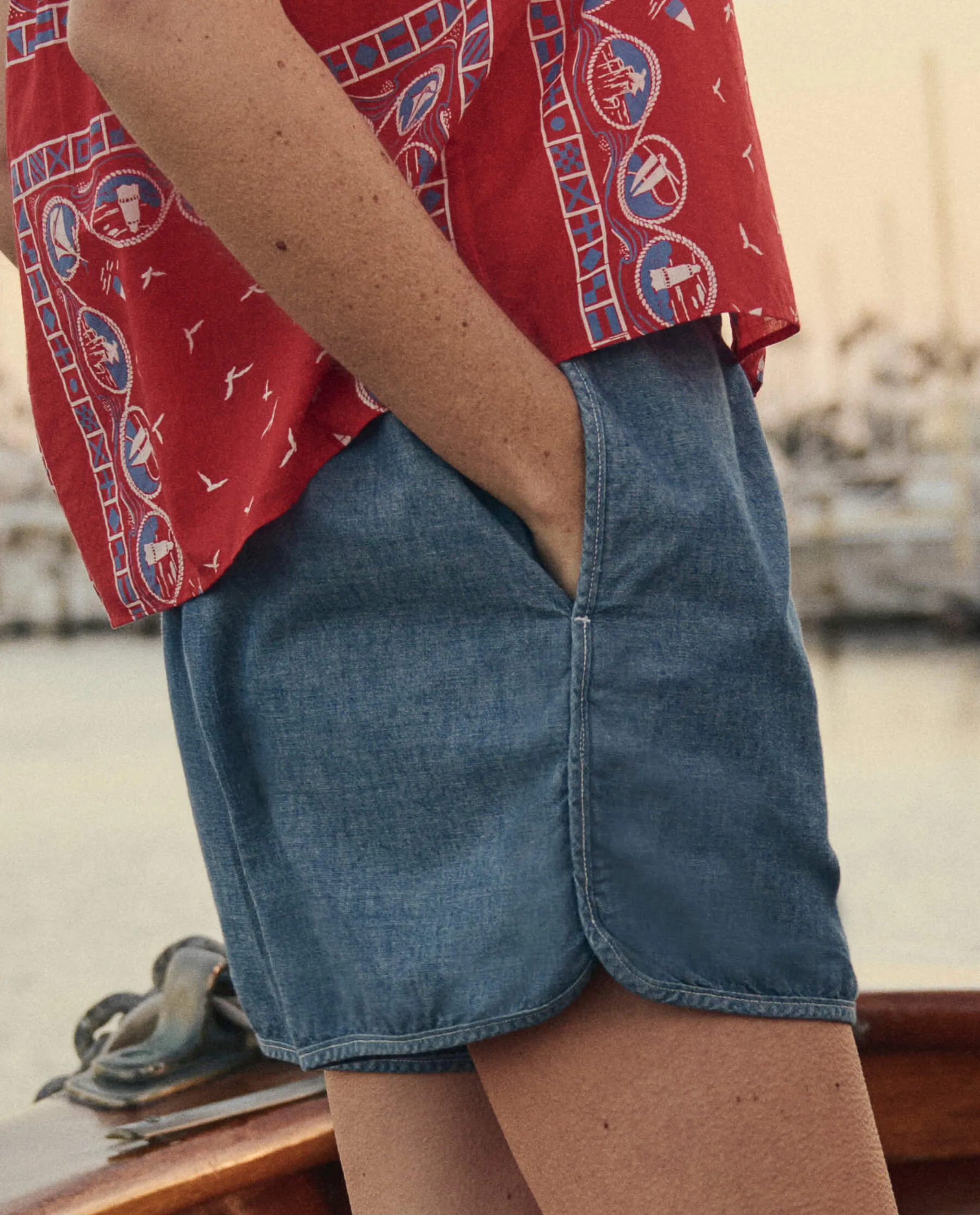 The Dolphin Short. -- Shoreline Wash sold by THE GREAT. product image thumbnail 3