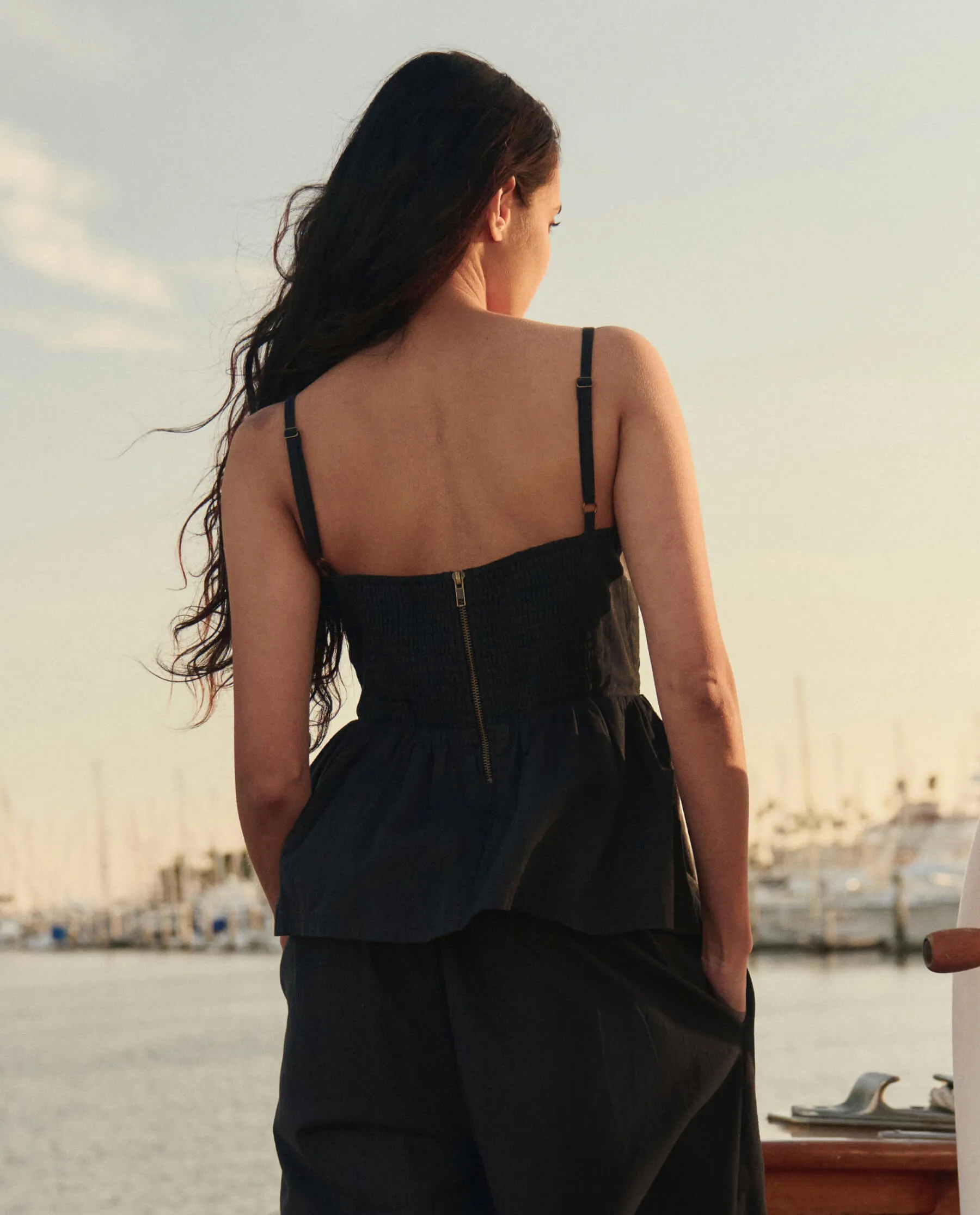 The Textured Verse Top. -- Black sold by THE GREAT. product image thumbnail 4