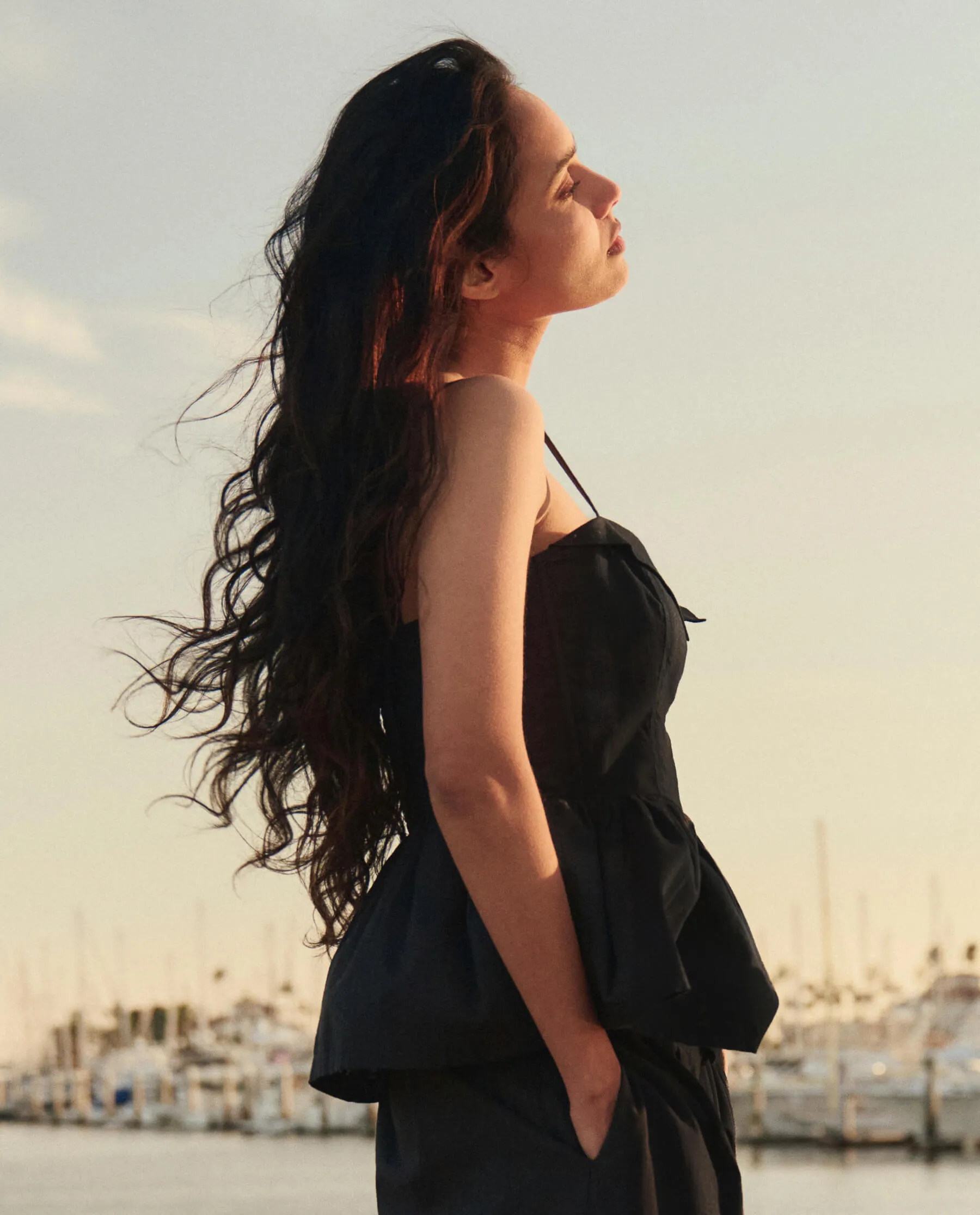 The Textured Verse Top. -- Black sold by THE GREAT. product image thumbnail 2