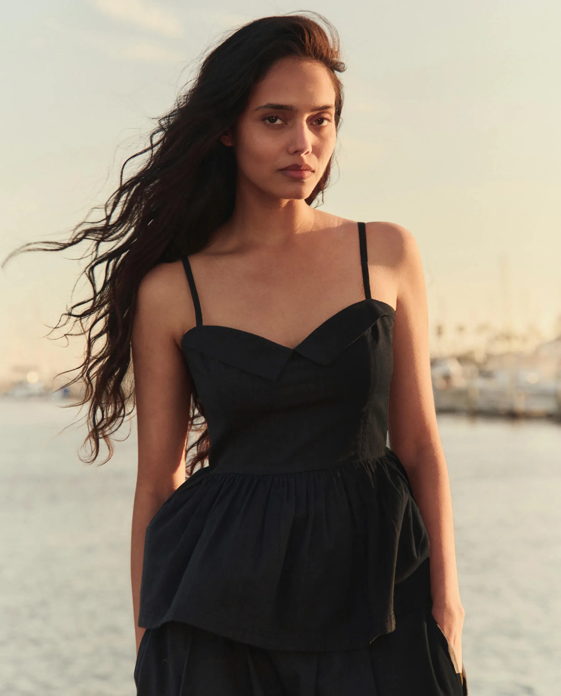 The Textured Verse Top. -- Black sold by THE GREAT. product image thumbnail 3